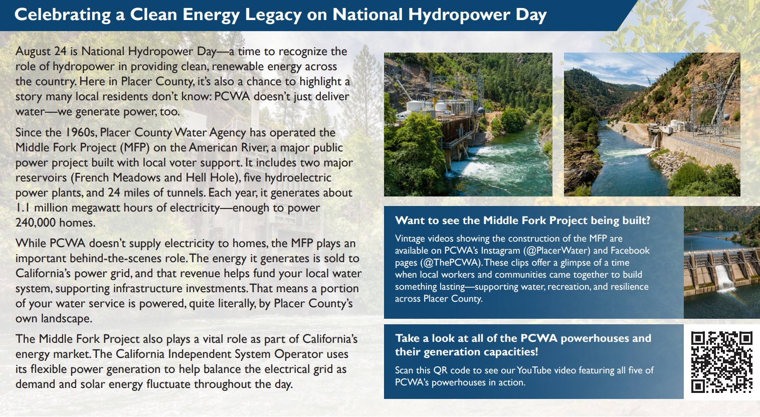 Placer - Did you know your local water agency does more than deliver ...