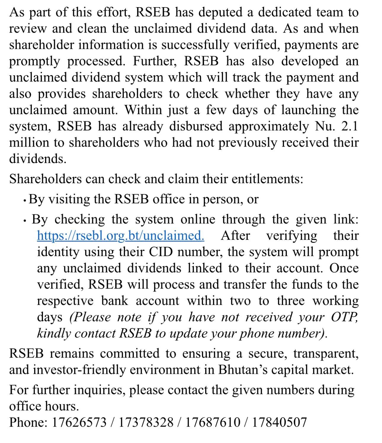 Royal Securities Exchange of Bhutan | Thimphu