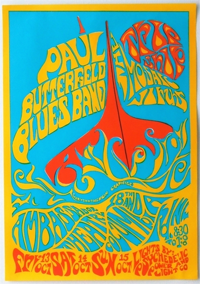 POSTER ART: Paul Butterfield Blues Band, Charles Lloyd Quartet