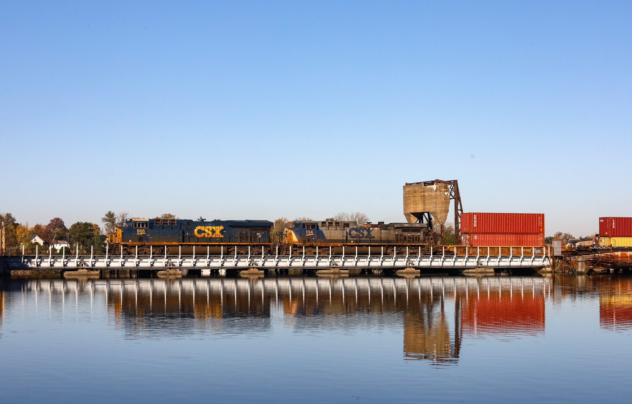 Csx and citirail engines in Ridgefield Park, NJ