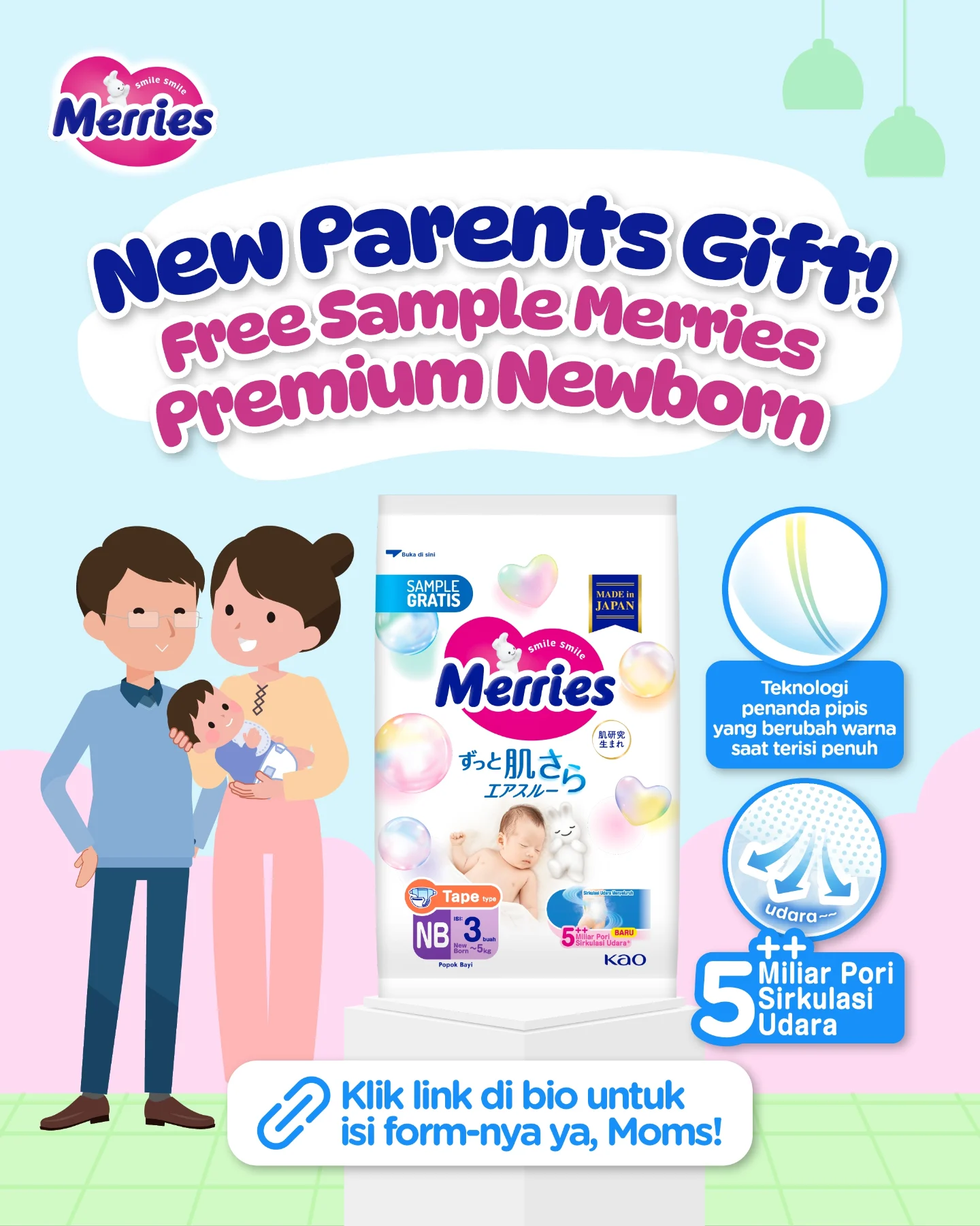Merries - Hadiah untuk orang tua baru, popok tape dengan teknologi ...
