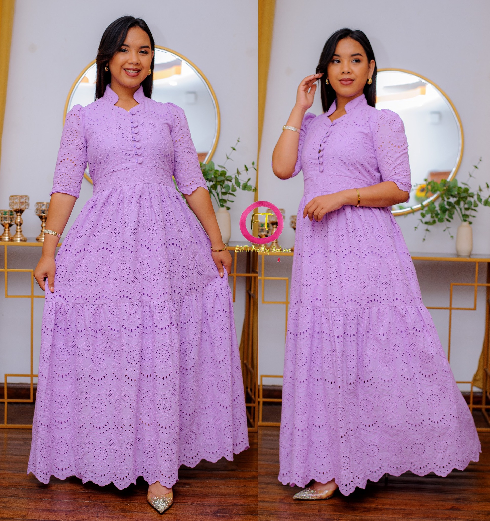 Robe Maje à Pois Broderie Anglaise – Taille L – Blanche – Neuve Avec étiquette (valeur 395$)