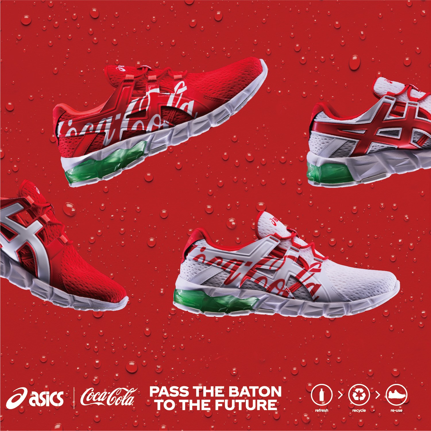 The shoe showcases distinct characteristics of both Coca-Cola and