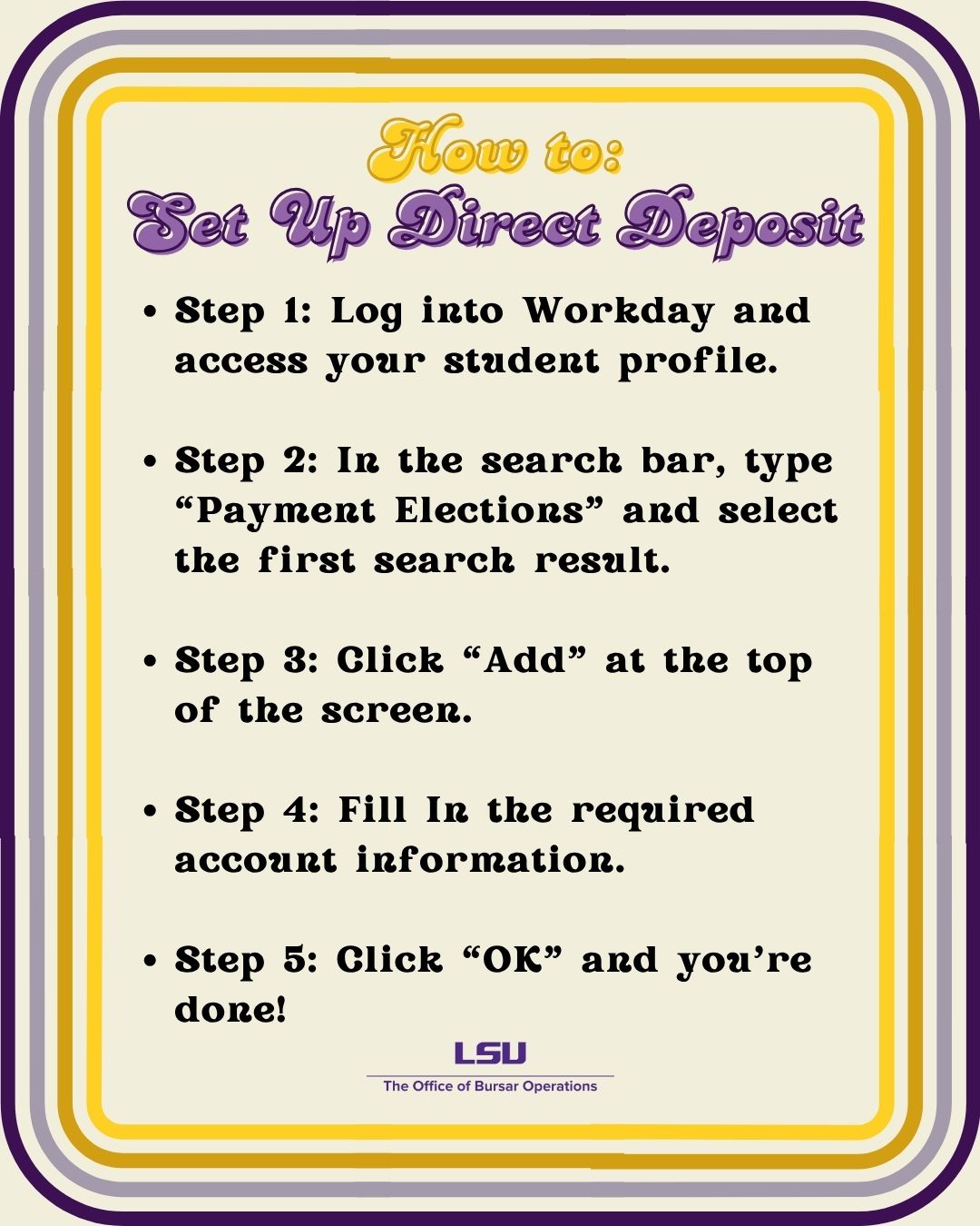 LSU Bursar Operations | Baton Rouge LA