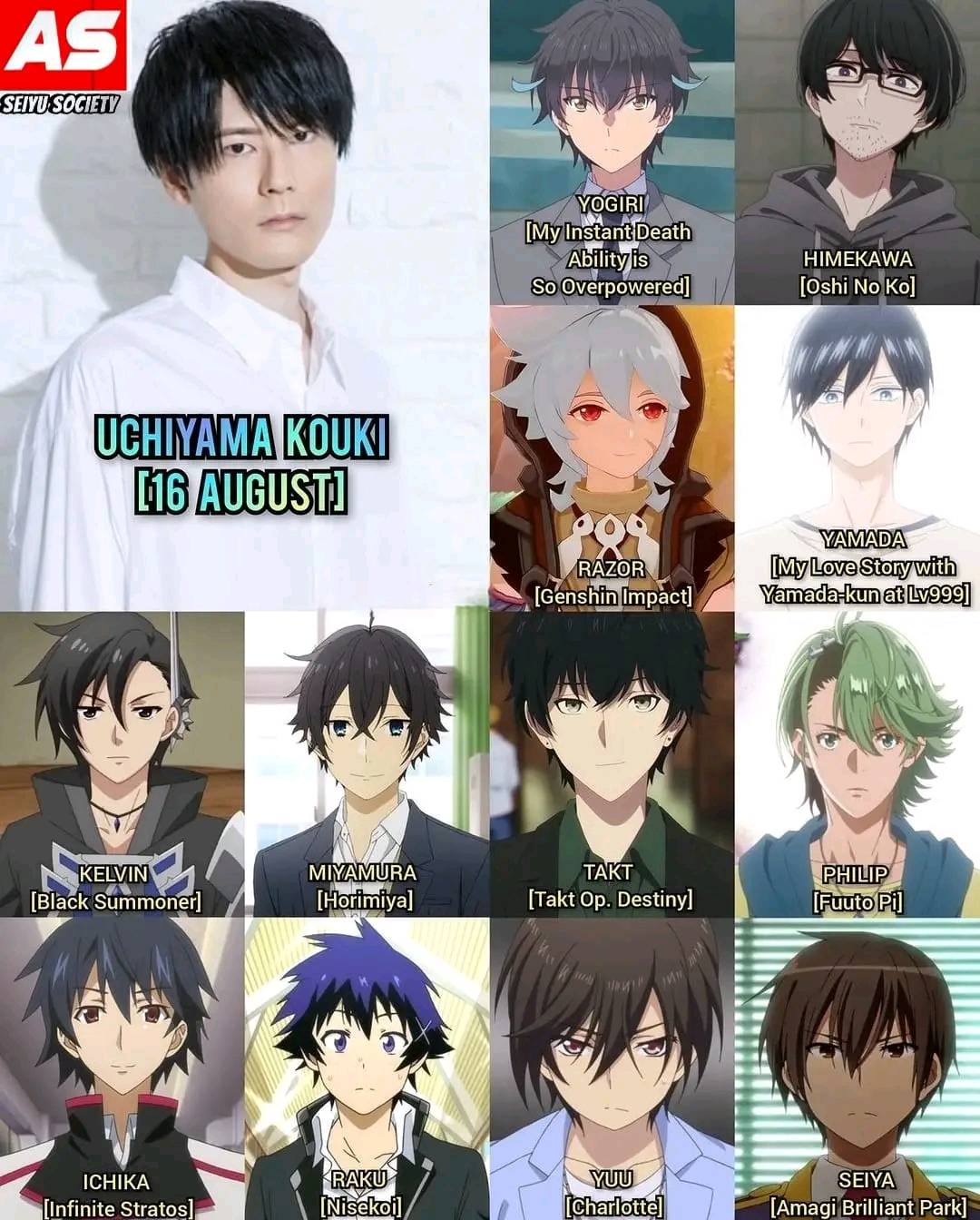 Kouki Uchiyama is the voice behind Takt Asahina in Original TV