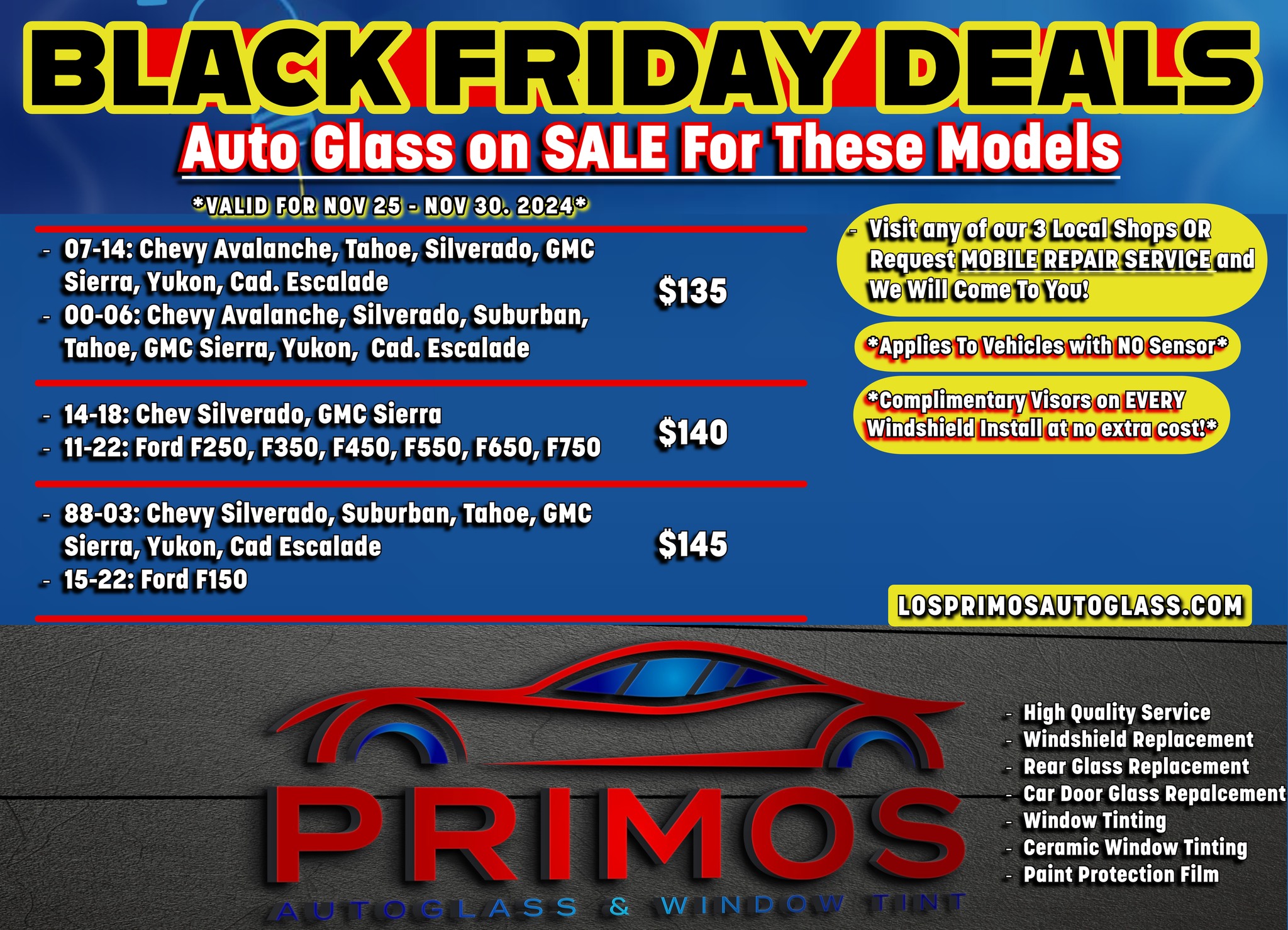 Primos Auto Glass | Oklahoma City OK