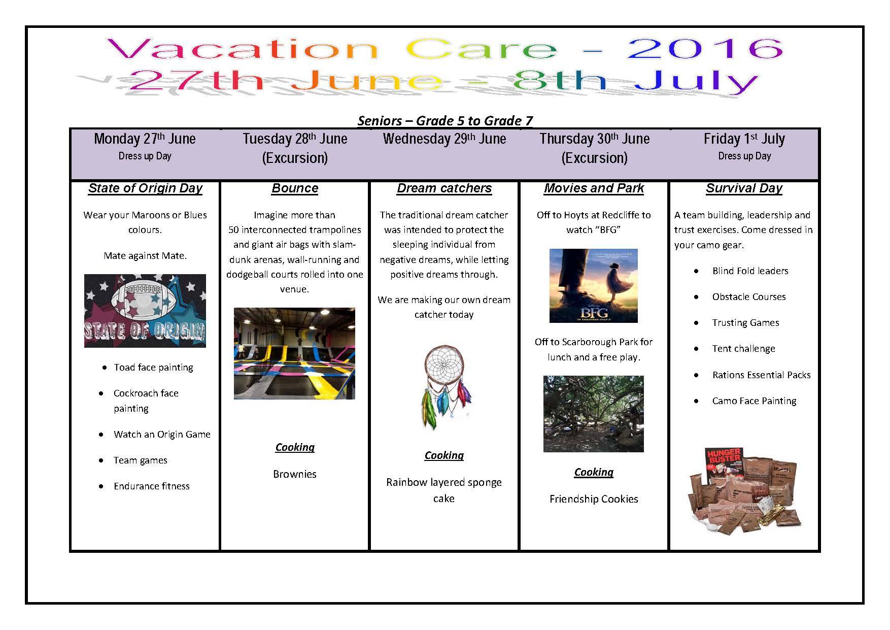 Our Senior Winter Vacation Care Program... - PCYC Pine Rivers