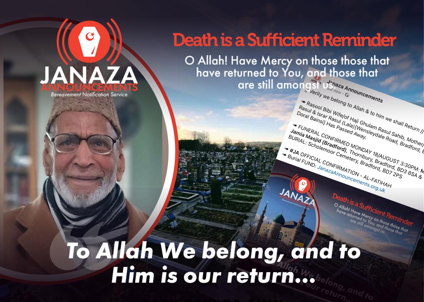 Janaza - // Verily we belong to Allah & to him we shall Return // Haji ...