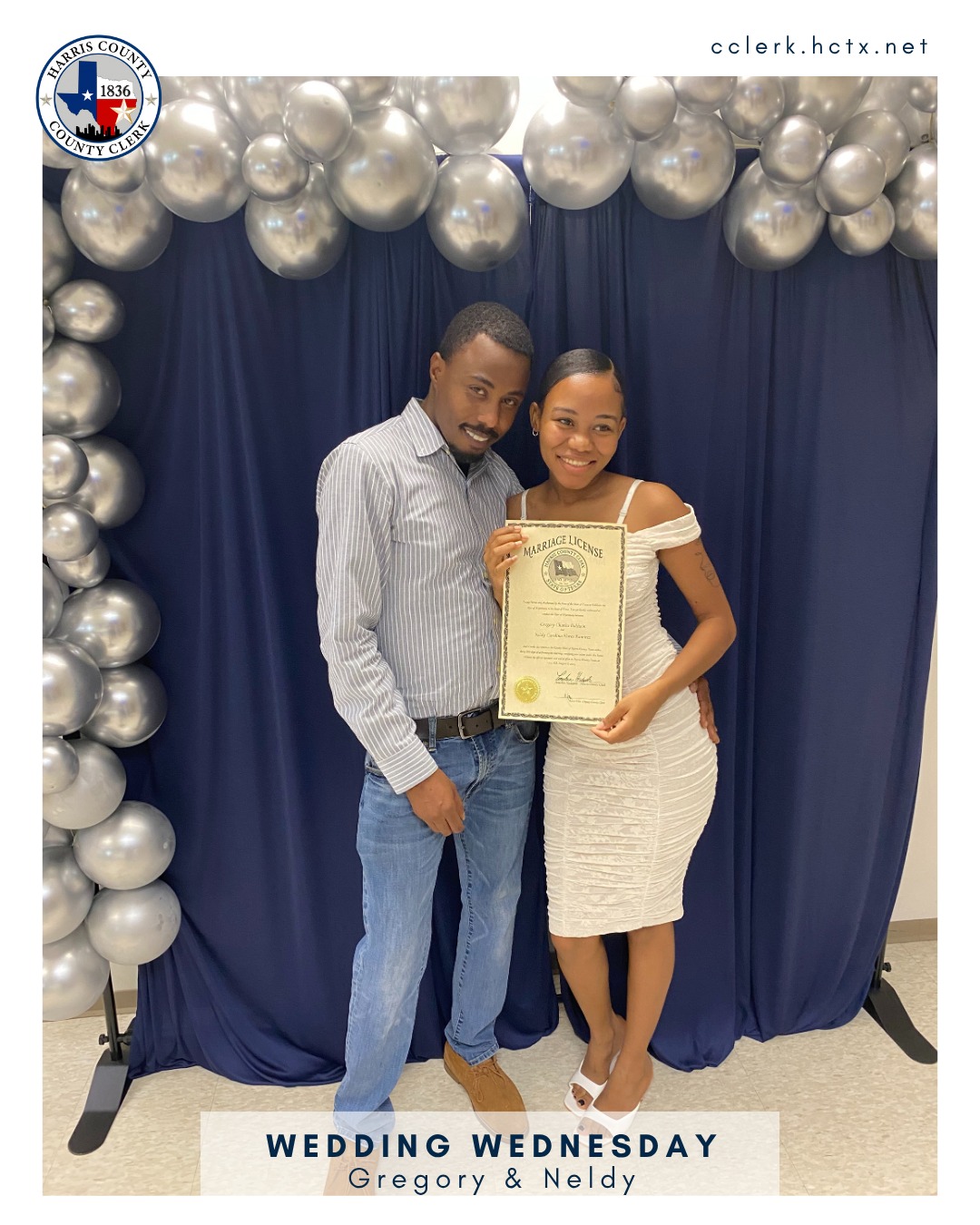 🎉💍 Congratulations to Gregory &... - Harris County Clerk | Facebook