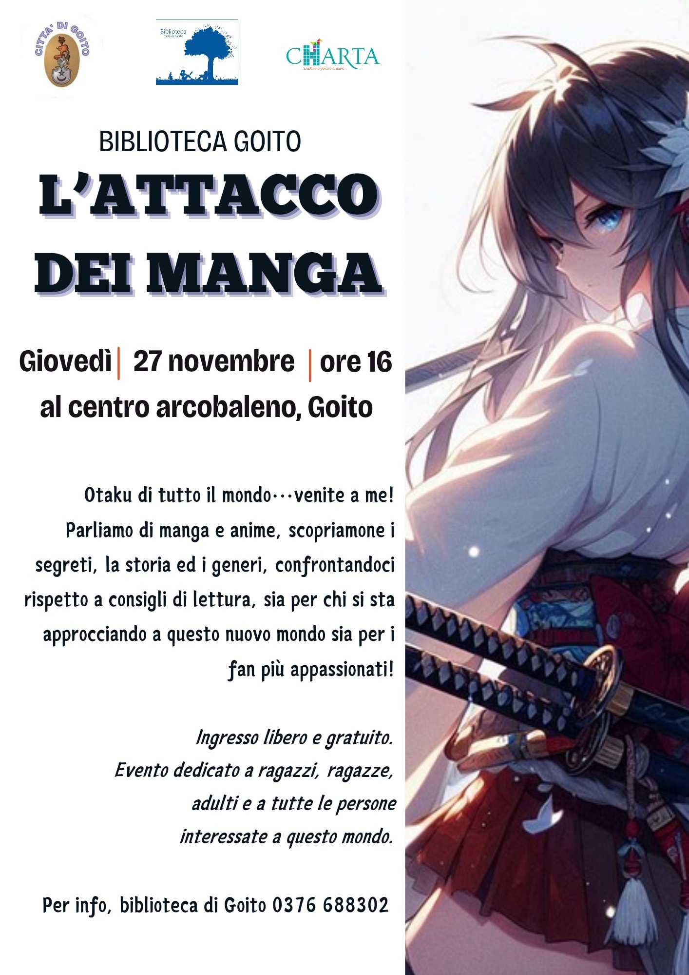Comune di Goito - Siete appassionati di manga e anime?... | Facebook