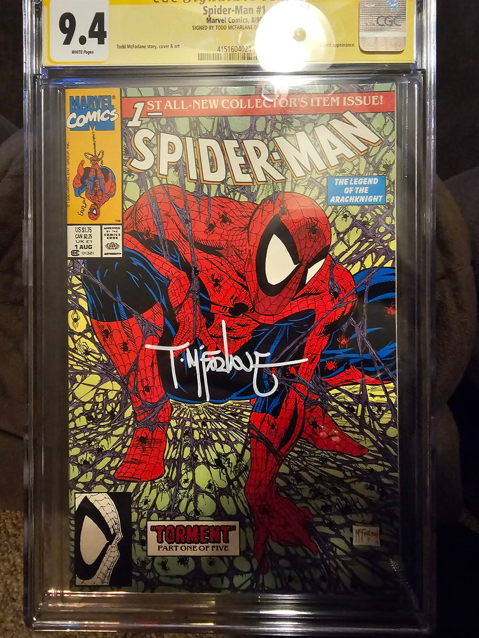McFarlane Green Variant signed 1990 comic