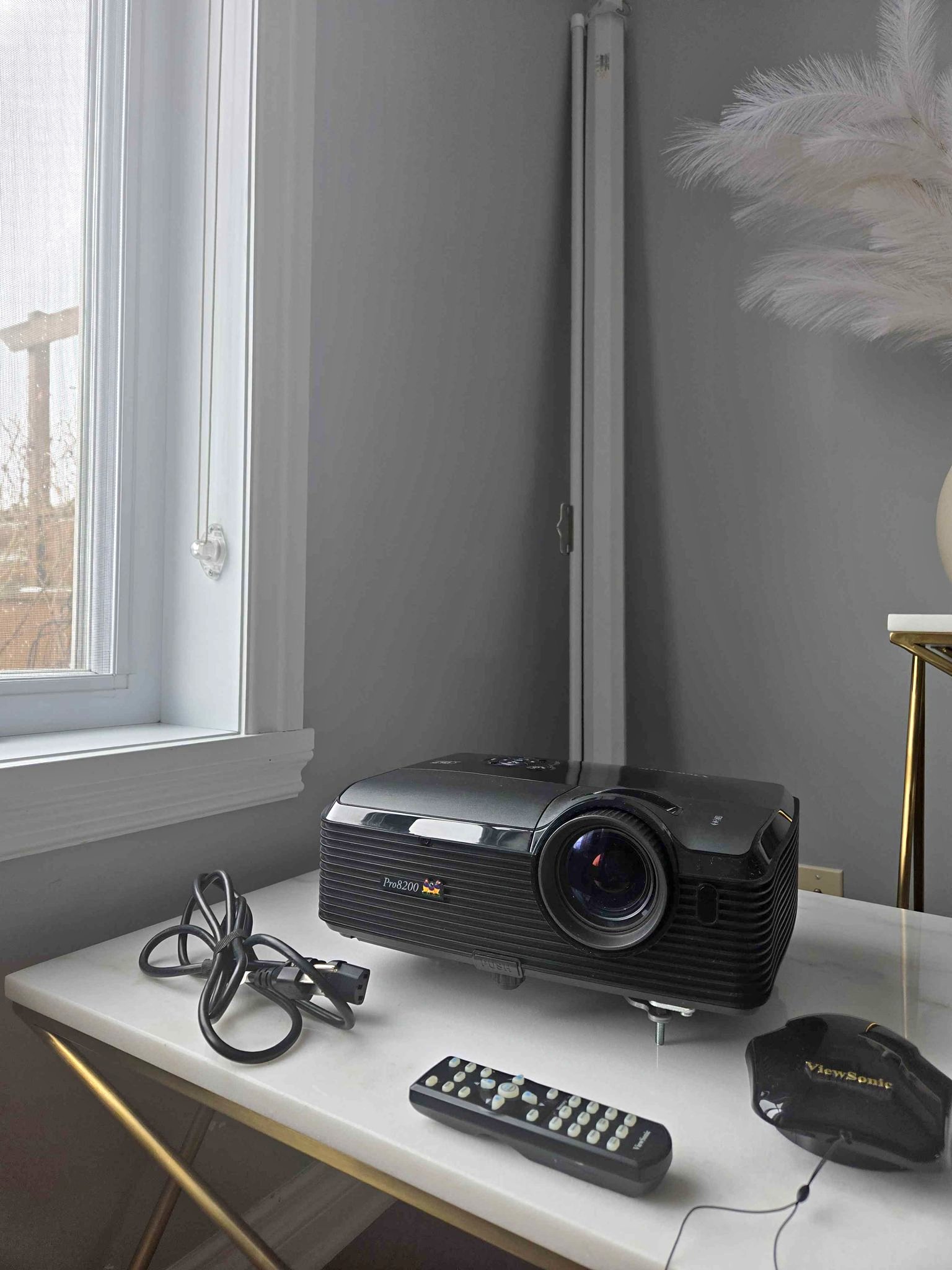 Projecteur Viewsonic Pro8200 (HD) avec toile manuelle de marque Elite ...