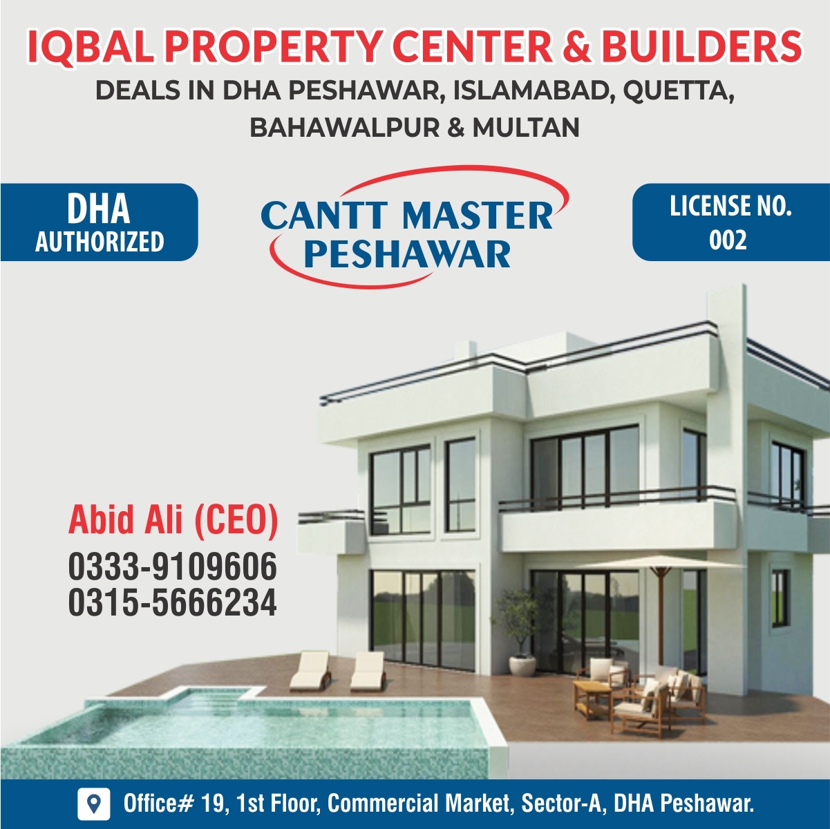 DHA PESHAWAR GET START BOOKING CEO CANTTMASTER ABID ALI... | By ABID ...