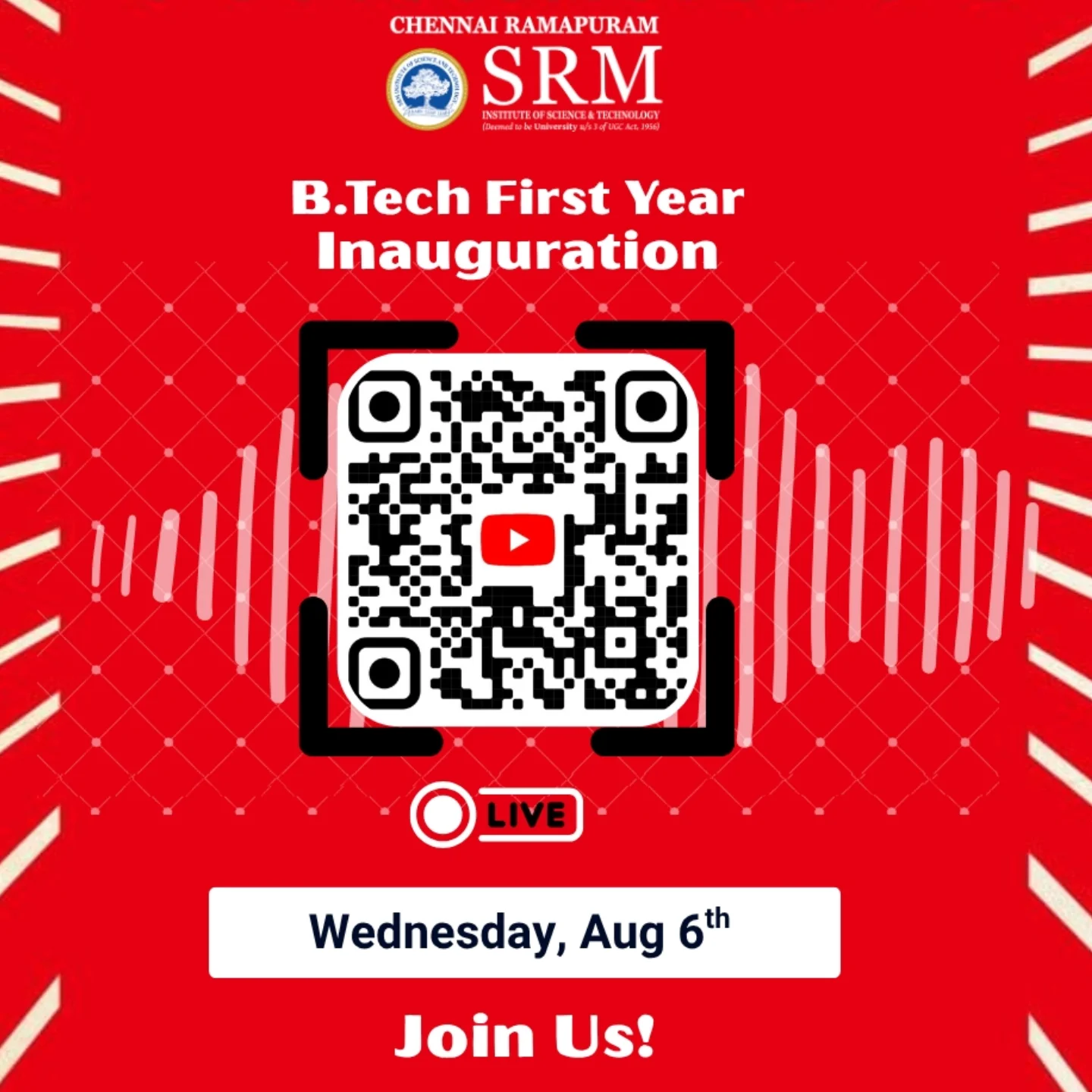 SRM - 🎓 Welcome Aboard, Future Engineers! Join us for the B.Tech First ...