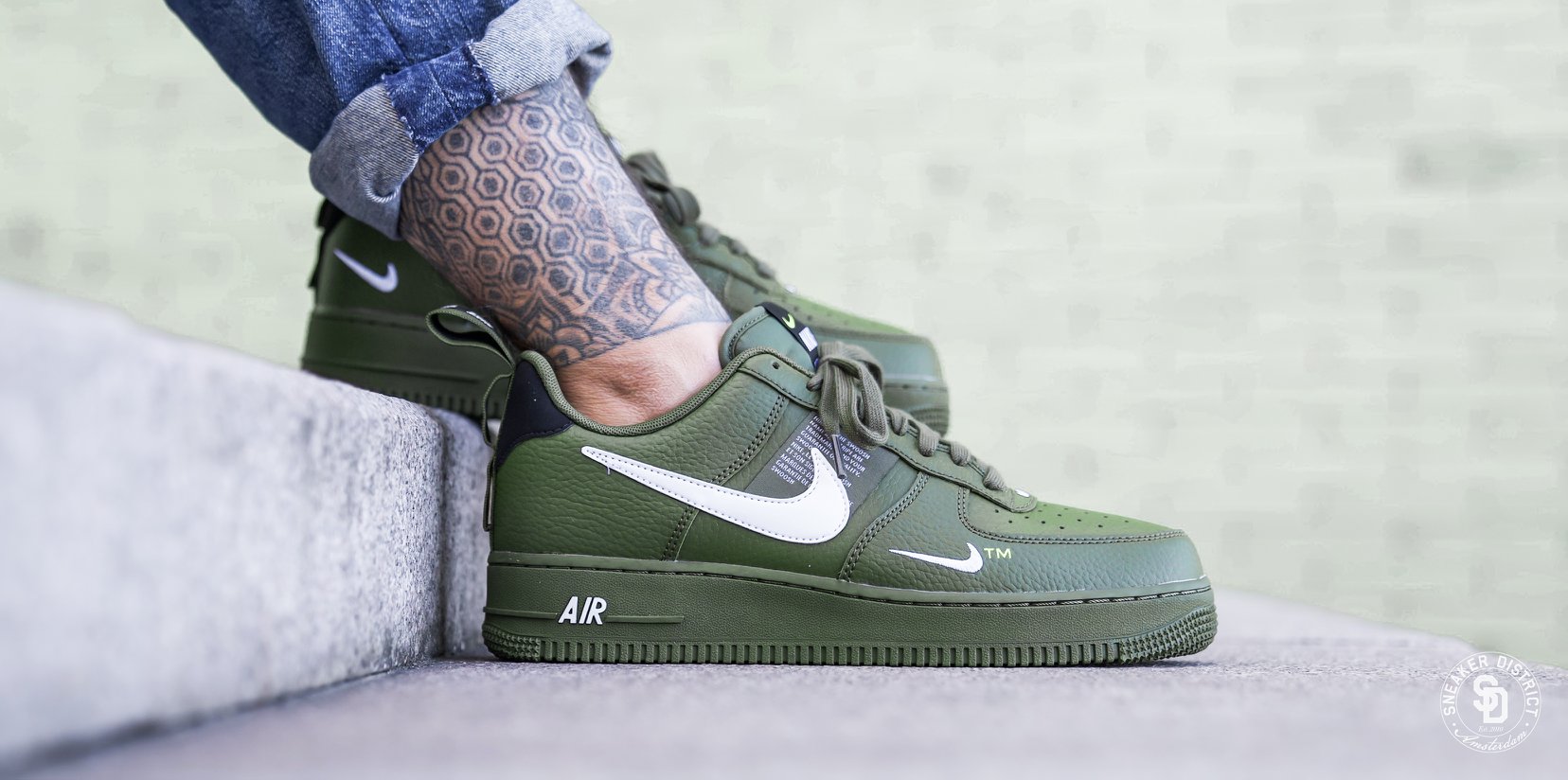 Nike Air Force 1 '07 LV8 Utility Olive Canvas/White-Black