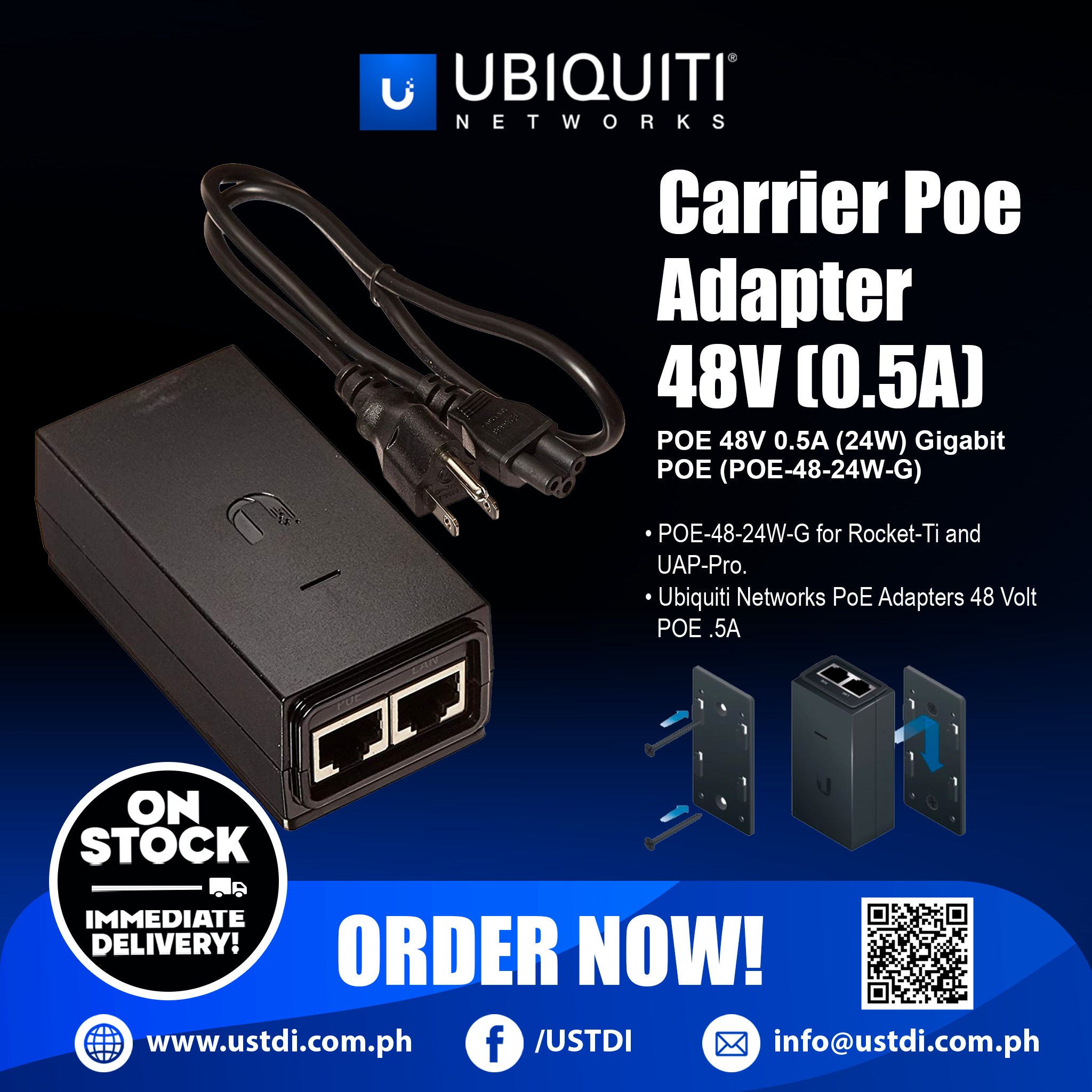 Ubiquiti - Say hello to the UBIQUITI POE INJECTOR, the smart and simple ...