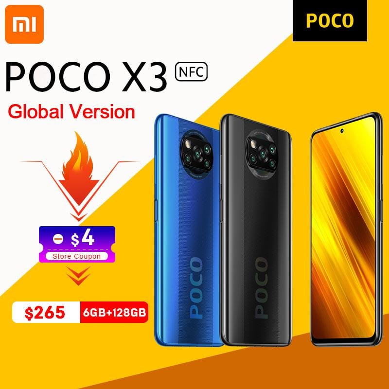 Koporo - Global Version Xiaomi POCO X3 NFC 6GB 128GB Smartphone ...