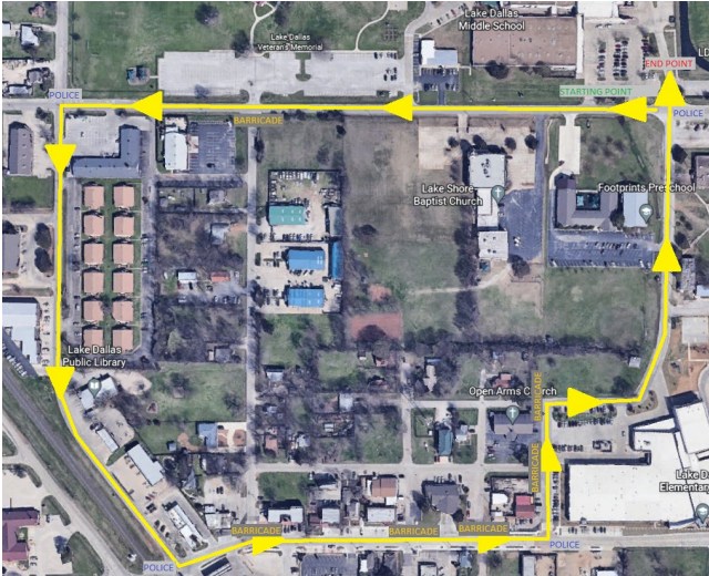 The City - As a reminder, here is the route for this evening's parade ...
