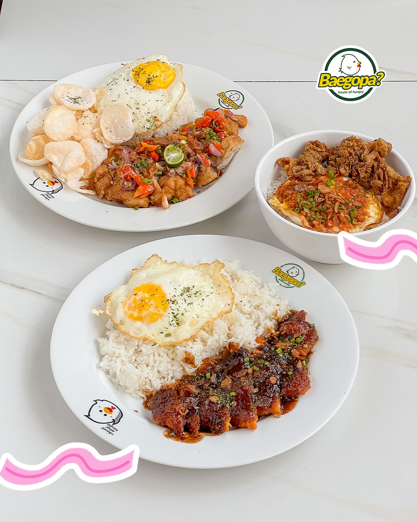 Baegopa - Tiga menu di atas tampak sama, sama-sama disajikan bersama ...