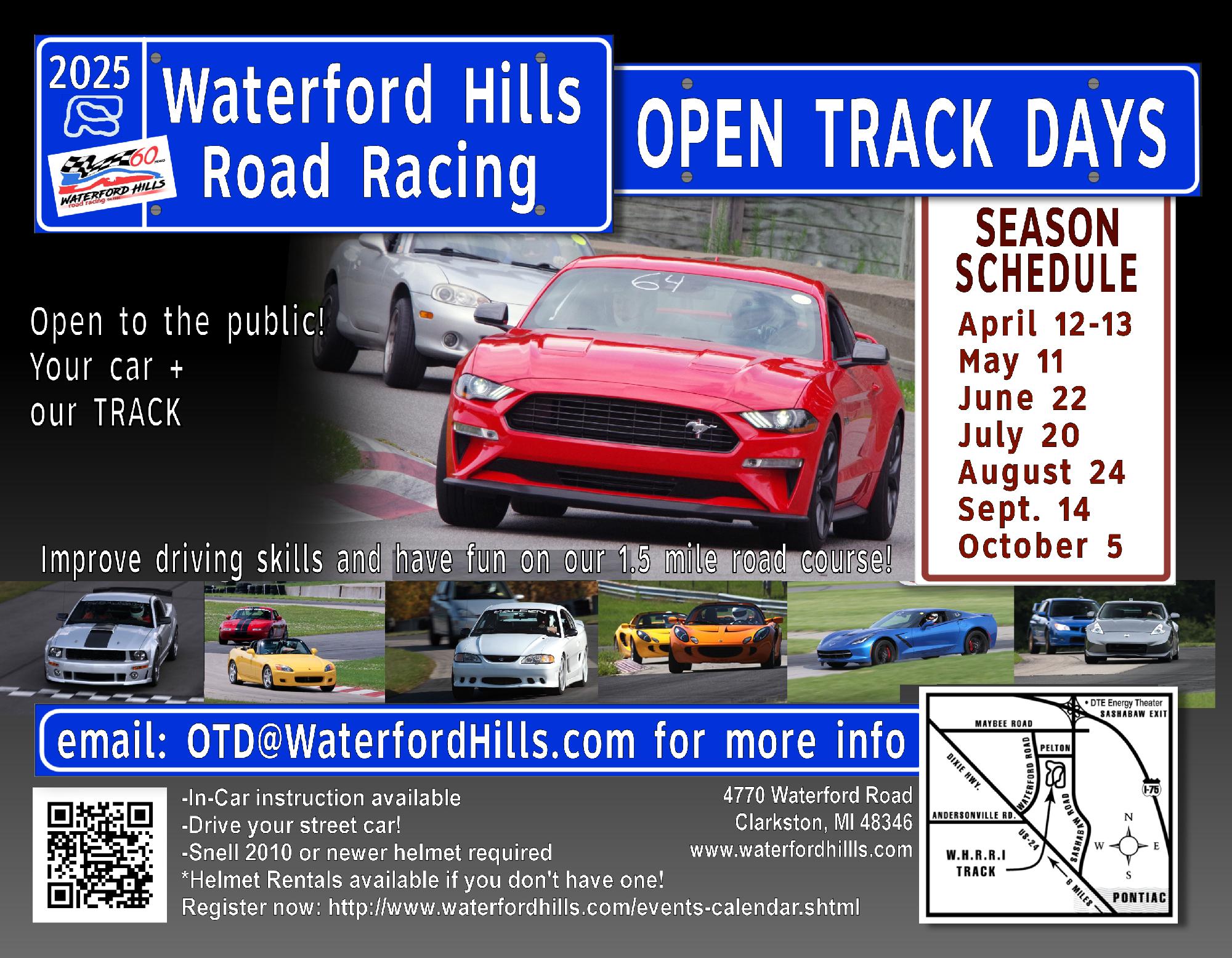 Waterford Hills Raceway Open Track Day | Clarkston MI