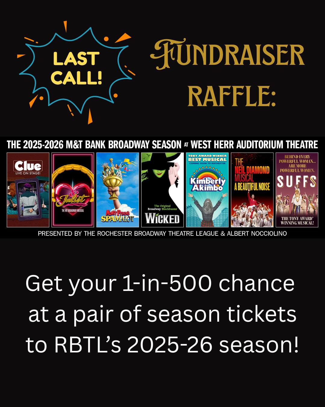 🚨 Last call for RBTL raffle... - Rochester Gay Men's Chorus | Facebook