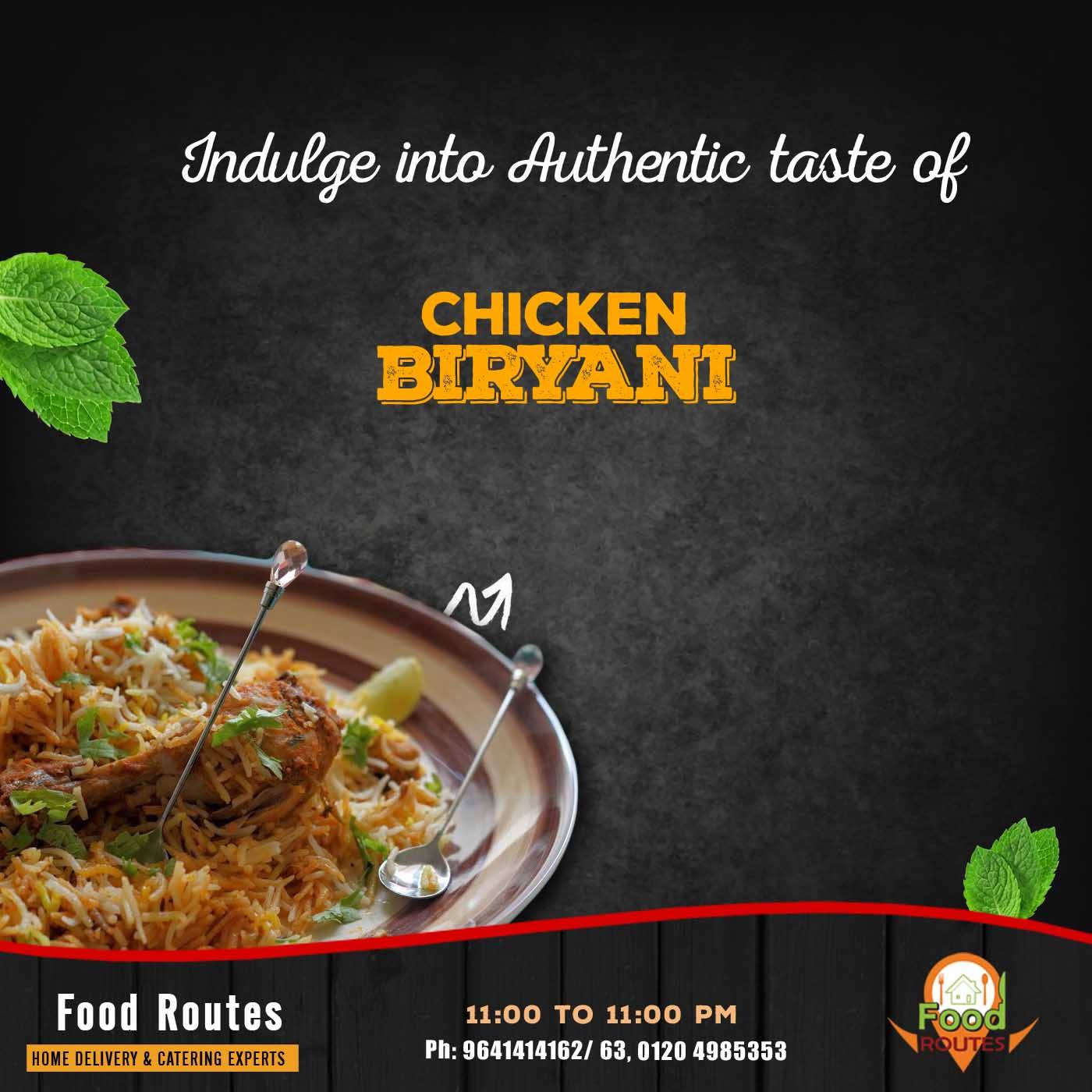 Food Routes - Indulge into Authentic taste of Chicken Biryani from Food ...