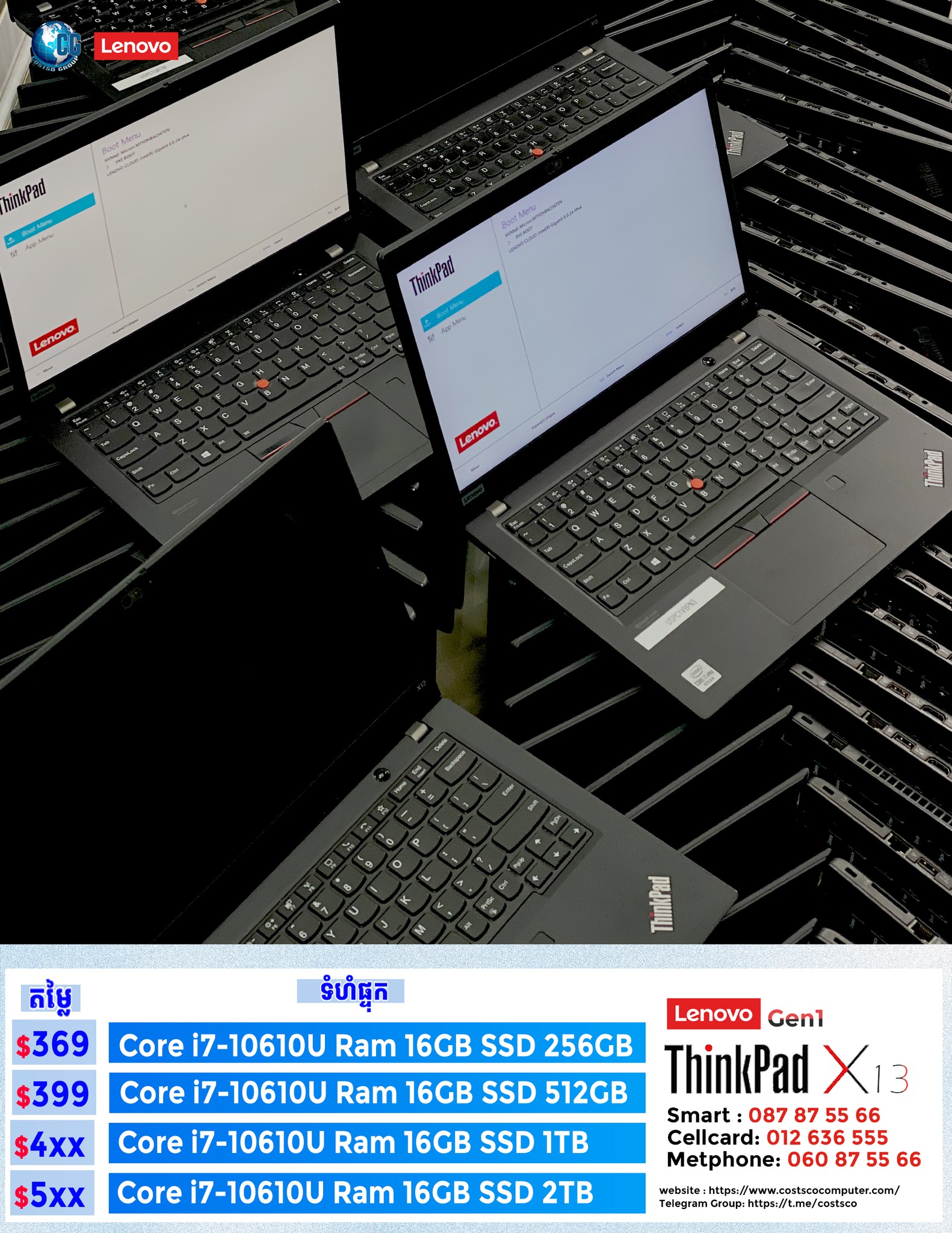 Top Business Laptop Lenovo ThinkPad X13 Gen1 Gen2 Gen3 Gen4