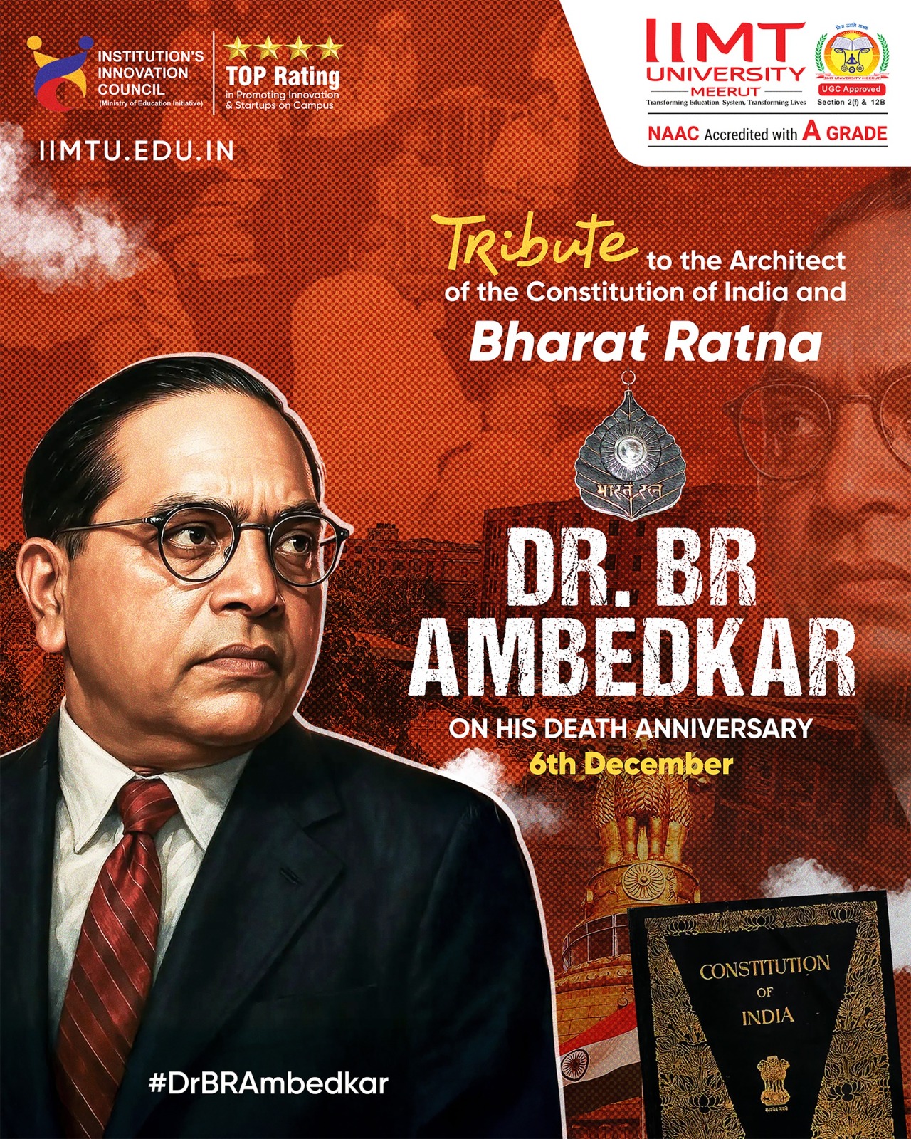 IIMT - A heartfelt tribute to Dr. B.R. Ambedkar — the visionary who ...