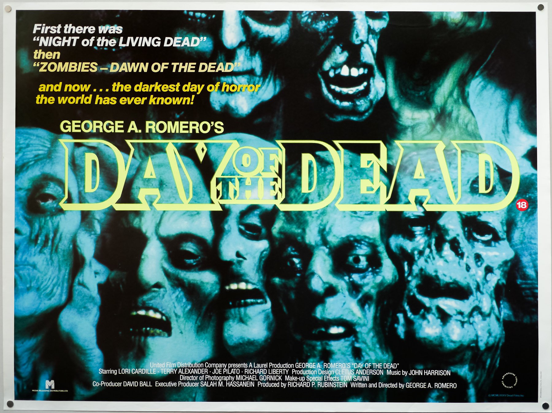 37 years ago today,(July 19,1985),Day of the Dead was released