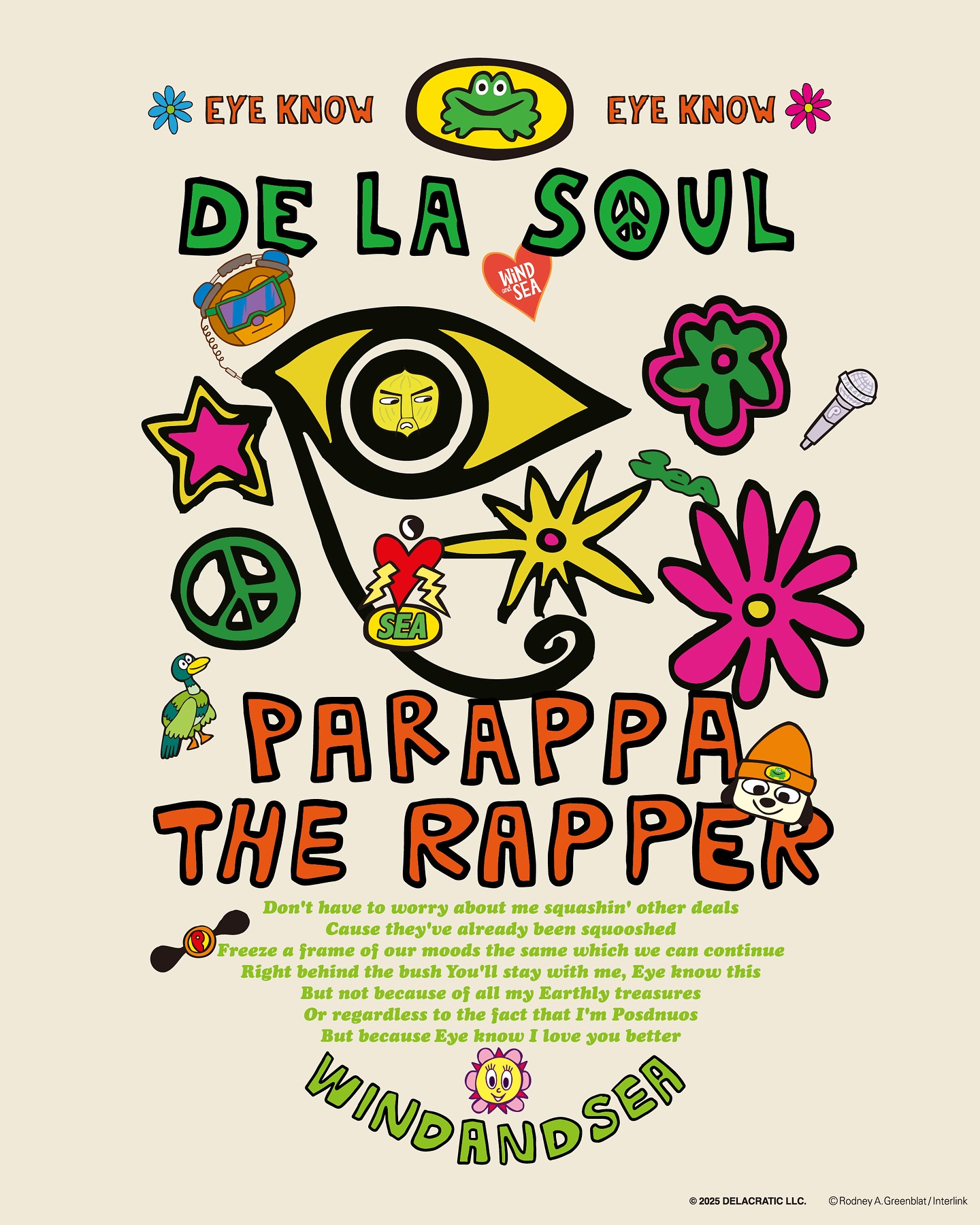 De La Soul×PARAPPA THE RAPPE×WIND AND SEA Collaboration ⁡ WIND AND 