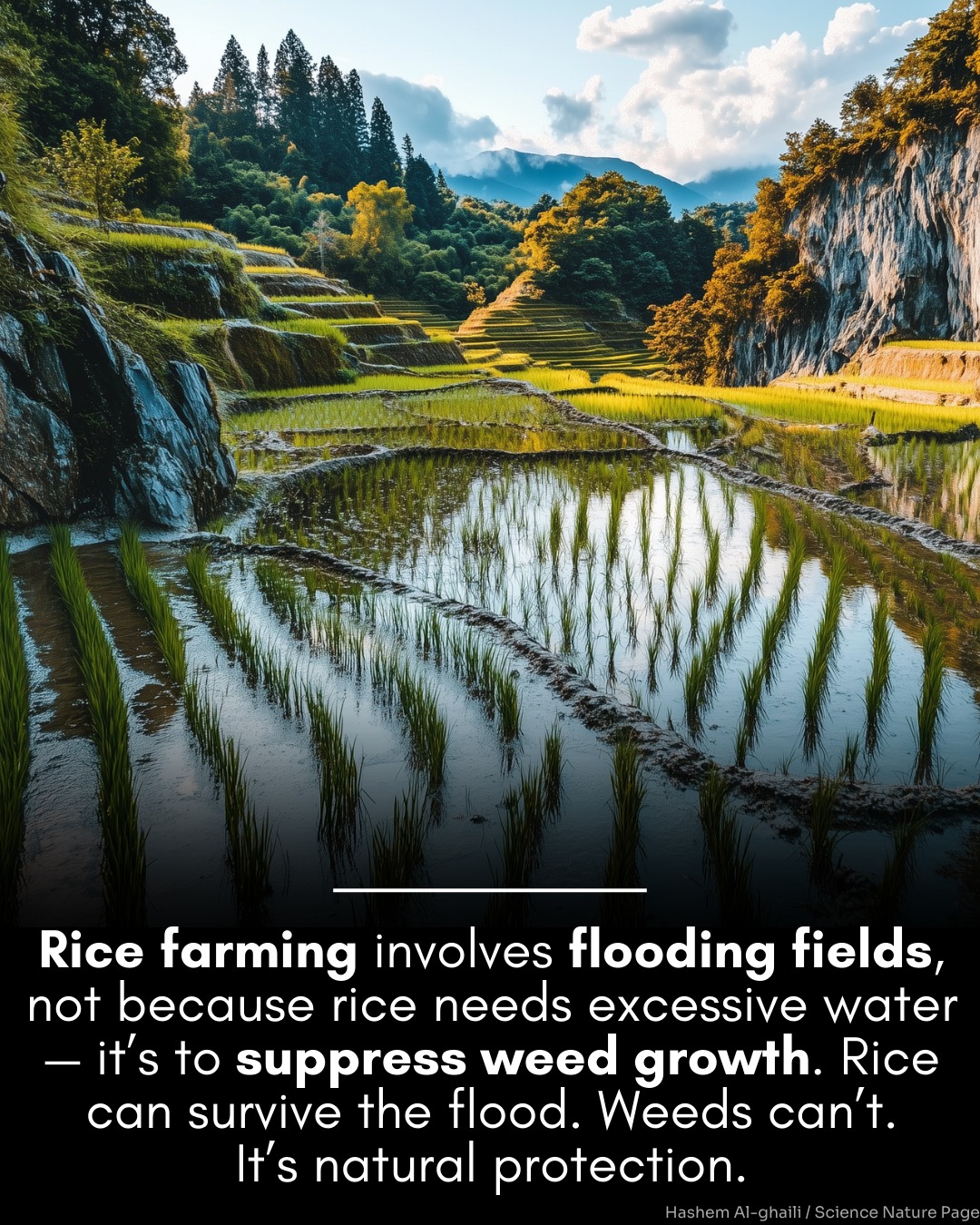 Rice cultivation involves flooding... - Hashem Al-Ghaili | Facebook