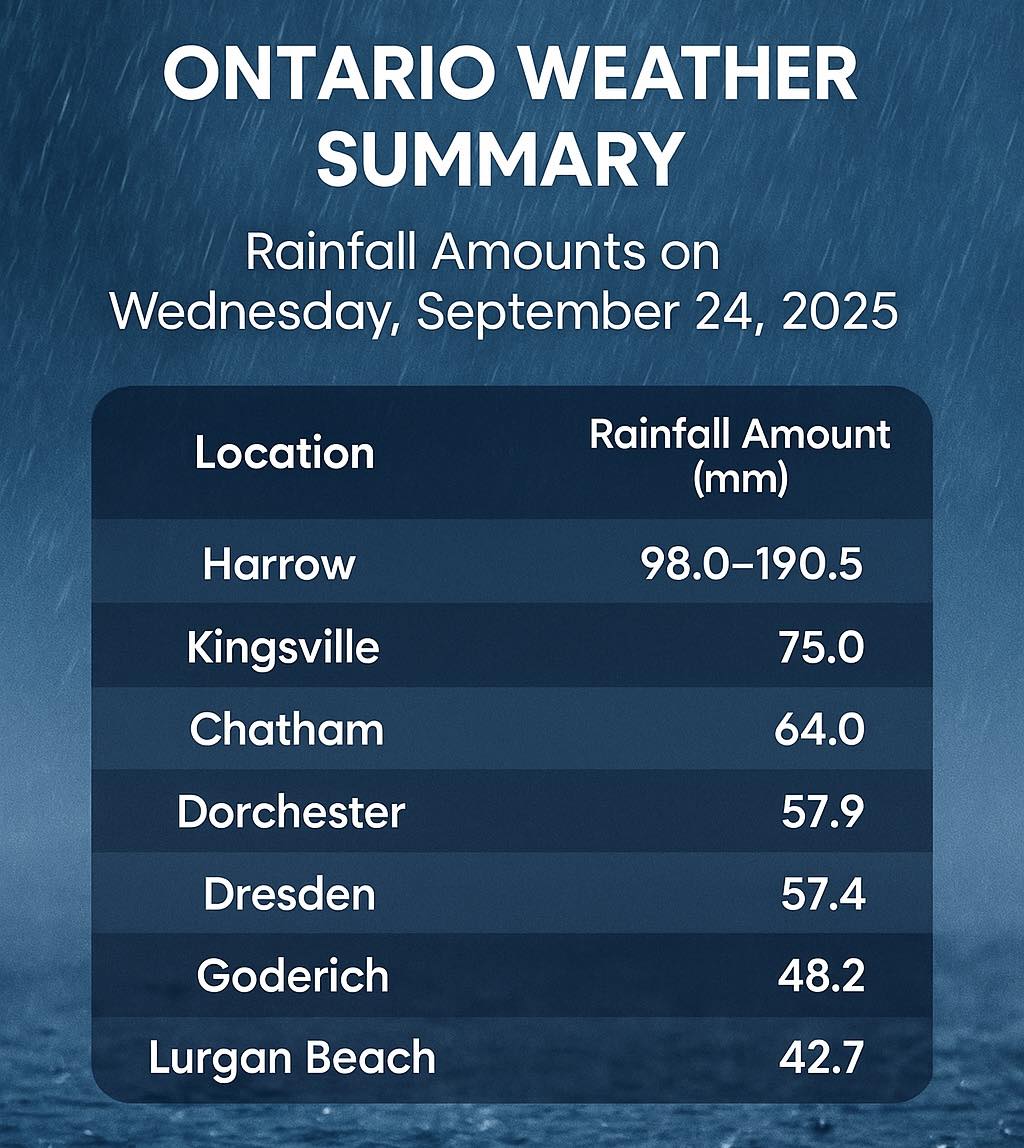 🌧️ A Soaking Rainfall Across... - Instant Weather Ontario | Facebook