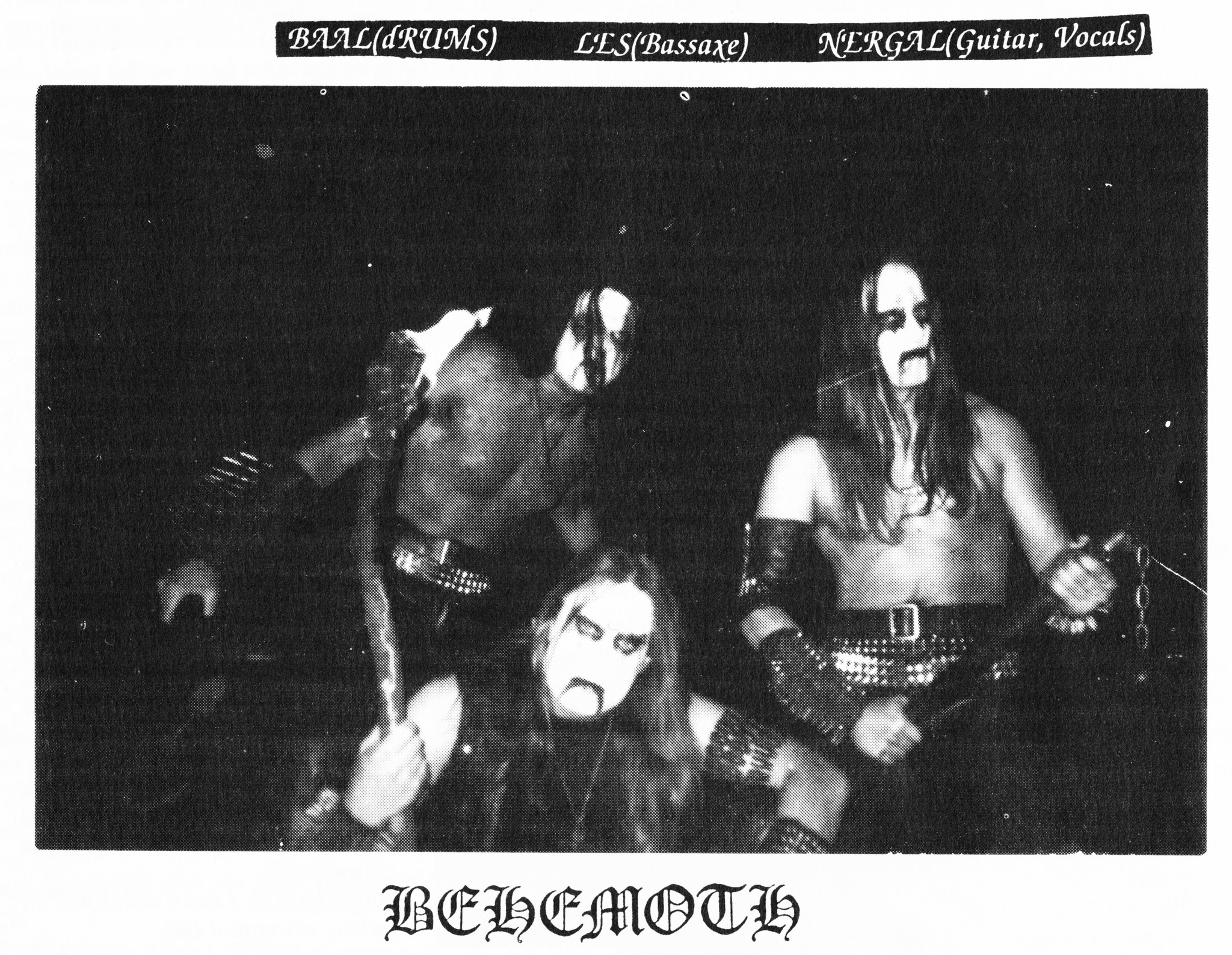 To Poland now and here's a pic of BEHEMOTH from back in the mid