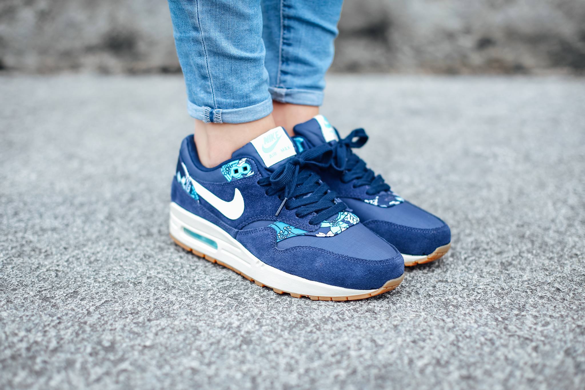 Nike WMNS Air Max 1 Print ALOHA - Midnight Navy/Sail-Midnight Navy