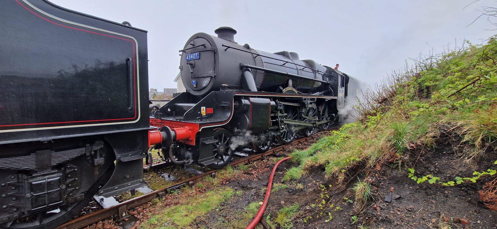 44871 nearly ready to leave our New Works, the first locomotive in