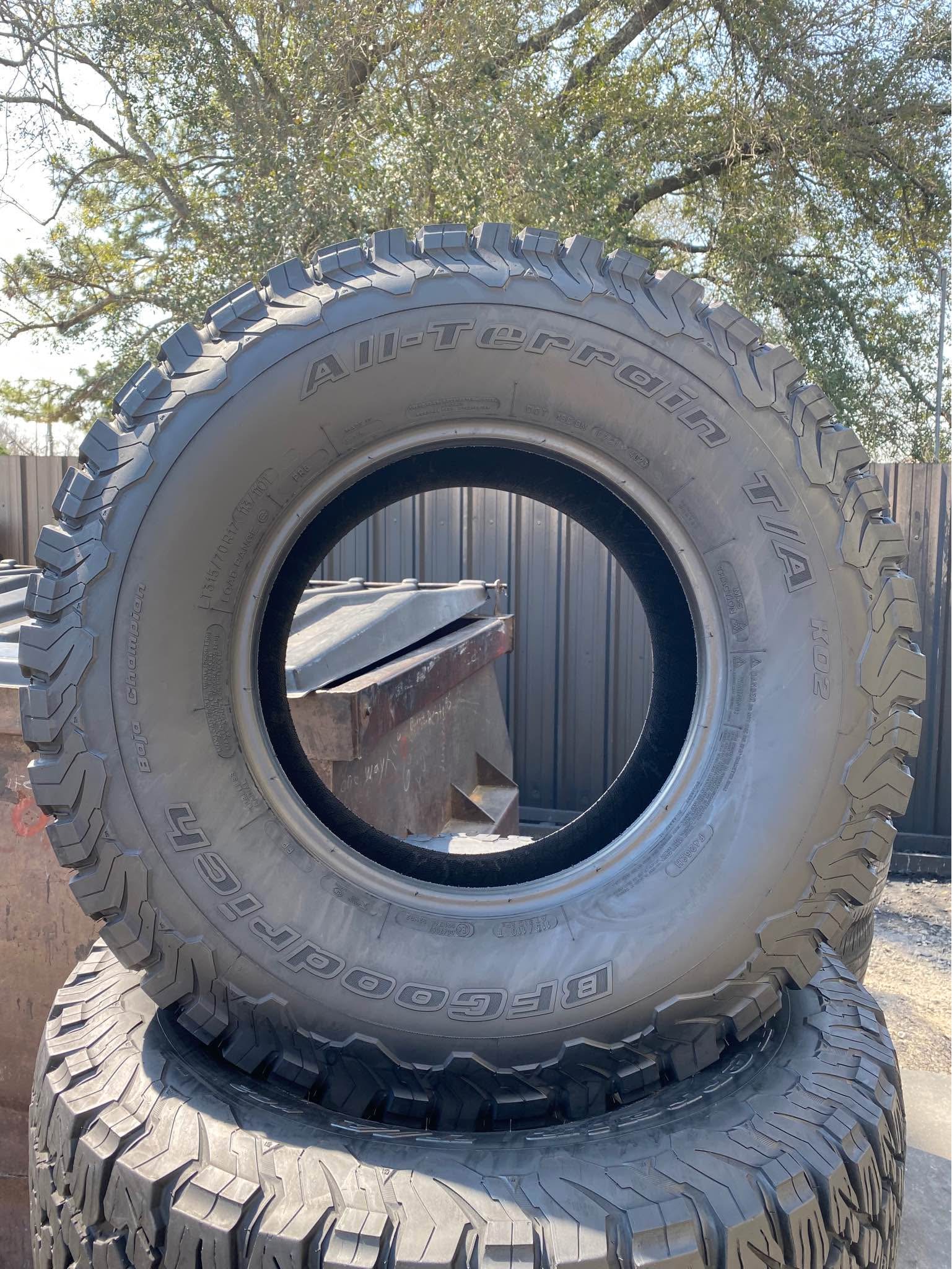 4 tires installed and balanced LT315/70/R17 bfgoodrich all terrain ...