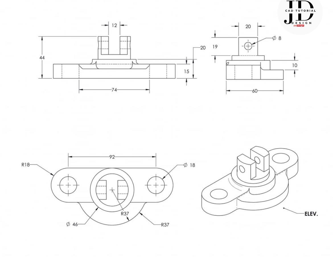 Jd - 3D Drawing For Practice. CAD file is uploaded on my Telegram ...