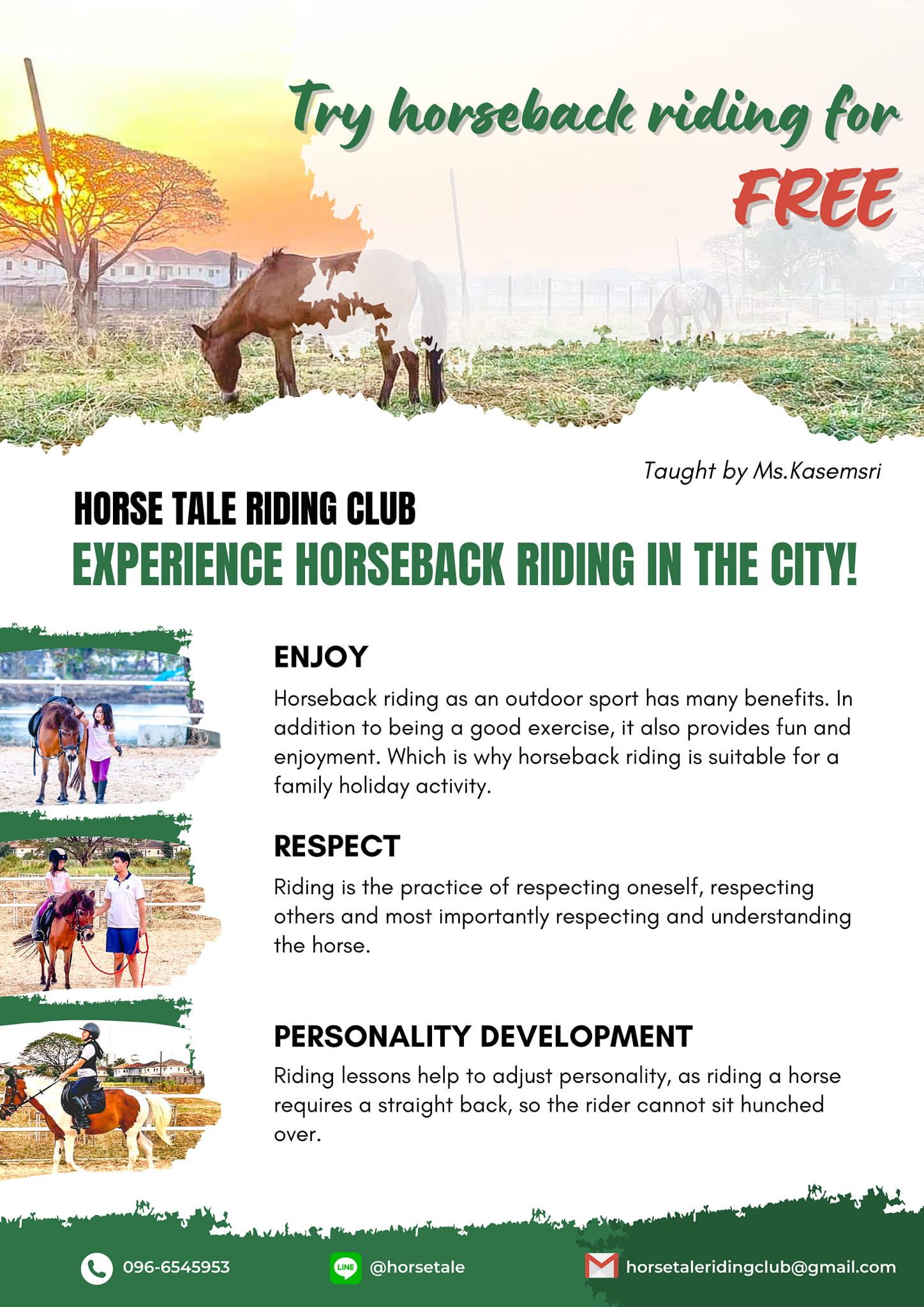 💥มาเรียนขี่ม้ากันนะค๊าาา💥 🏇... - Horse Tale Riding Club | Facebook