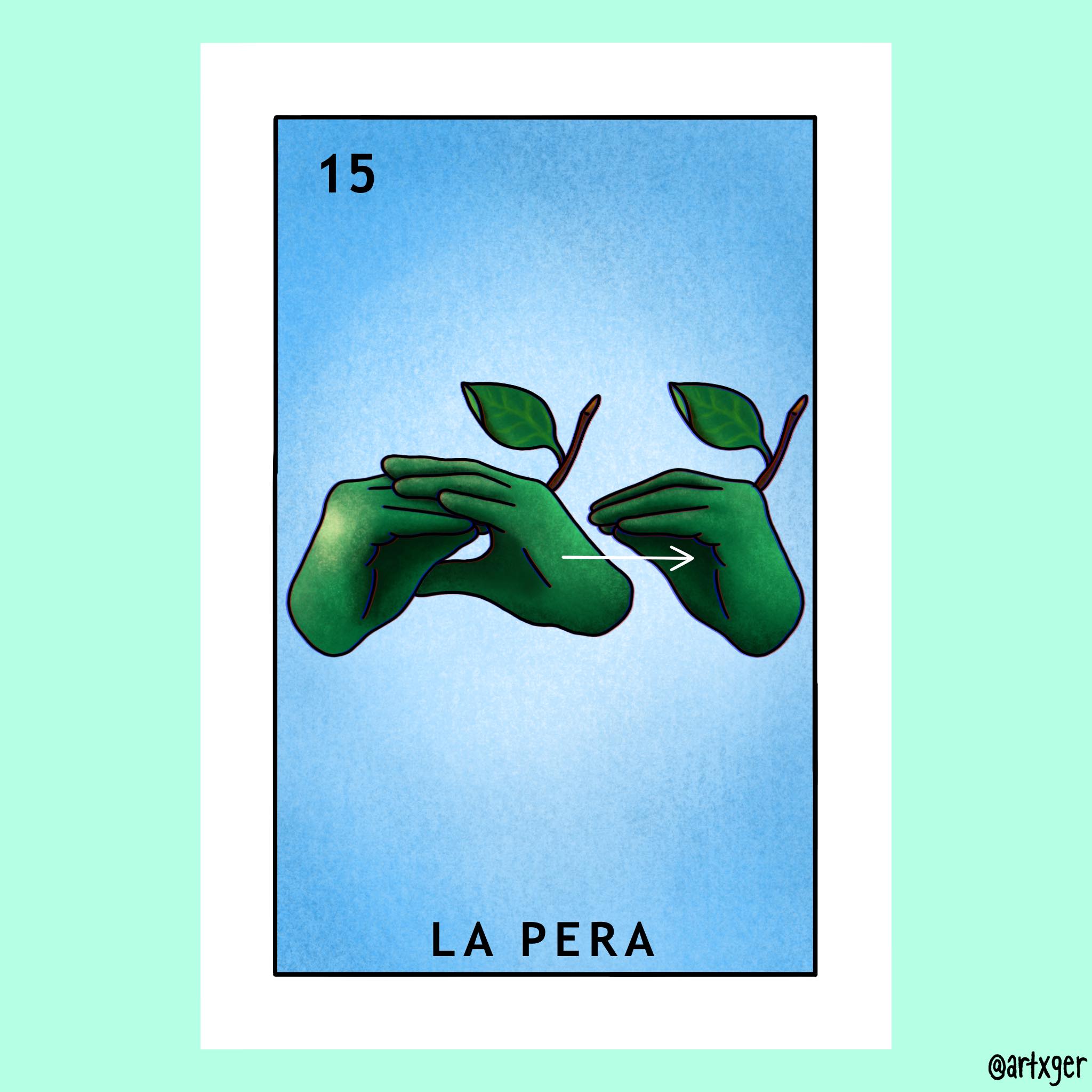 artxGer - La Pera - pear in American Sign Language 🍐...