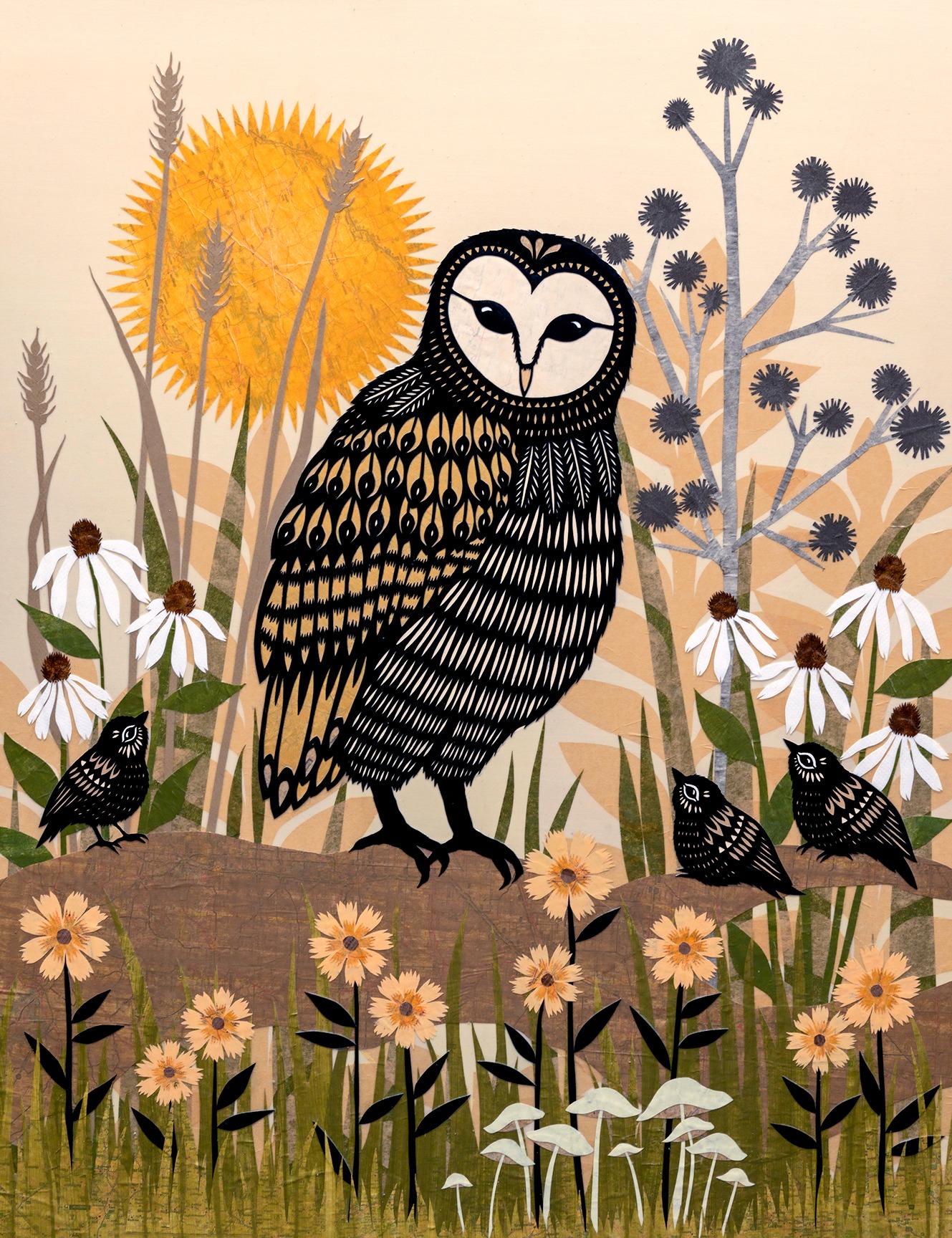 Rural Pearl - Cut Paper Art by Angie Pickman