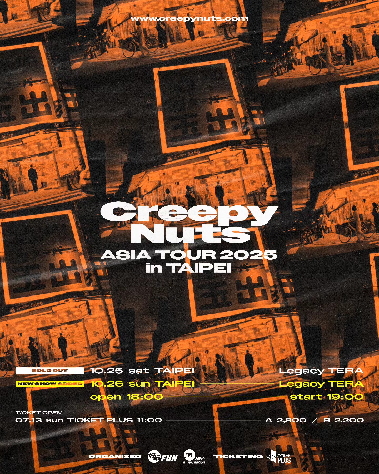好玩專賣店 - #CreepyNuts #正式啟售 Creepy Nuts ASIA TOUR 2025 in TAIPEI 追加場 門票 ...
