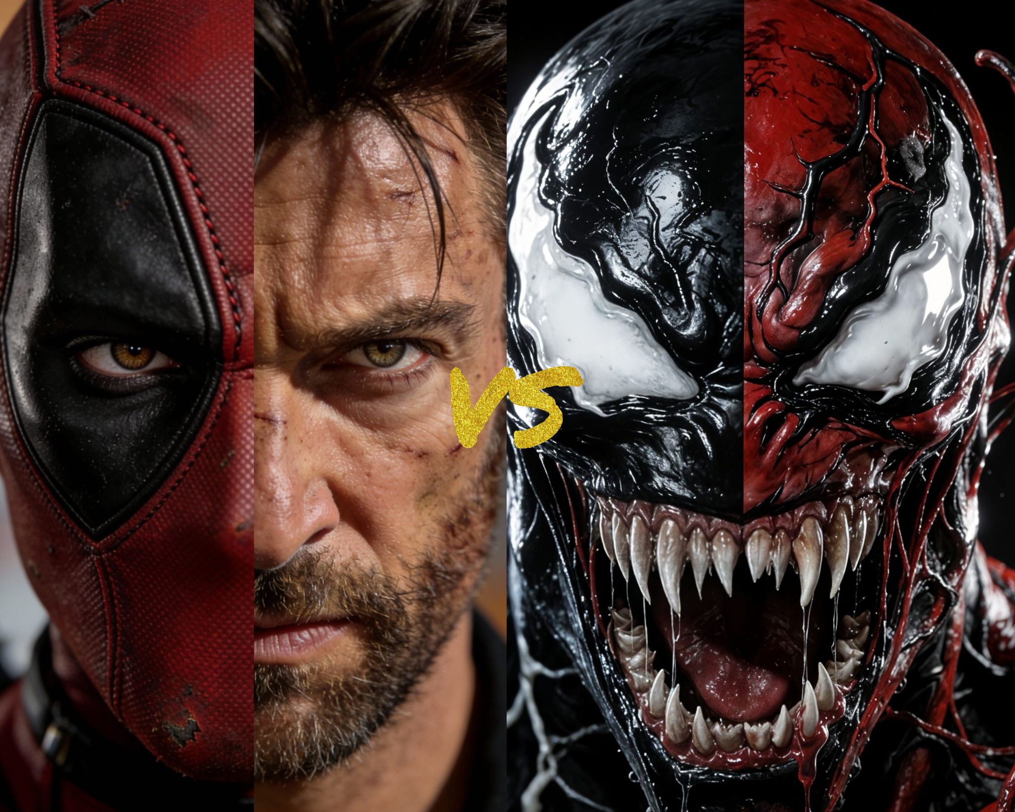 Deadpool & Wolverine Vs Carnage and Venom