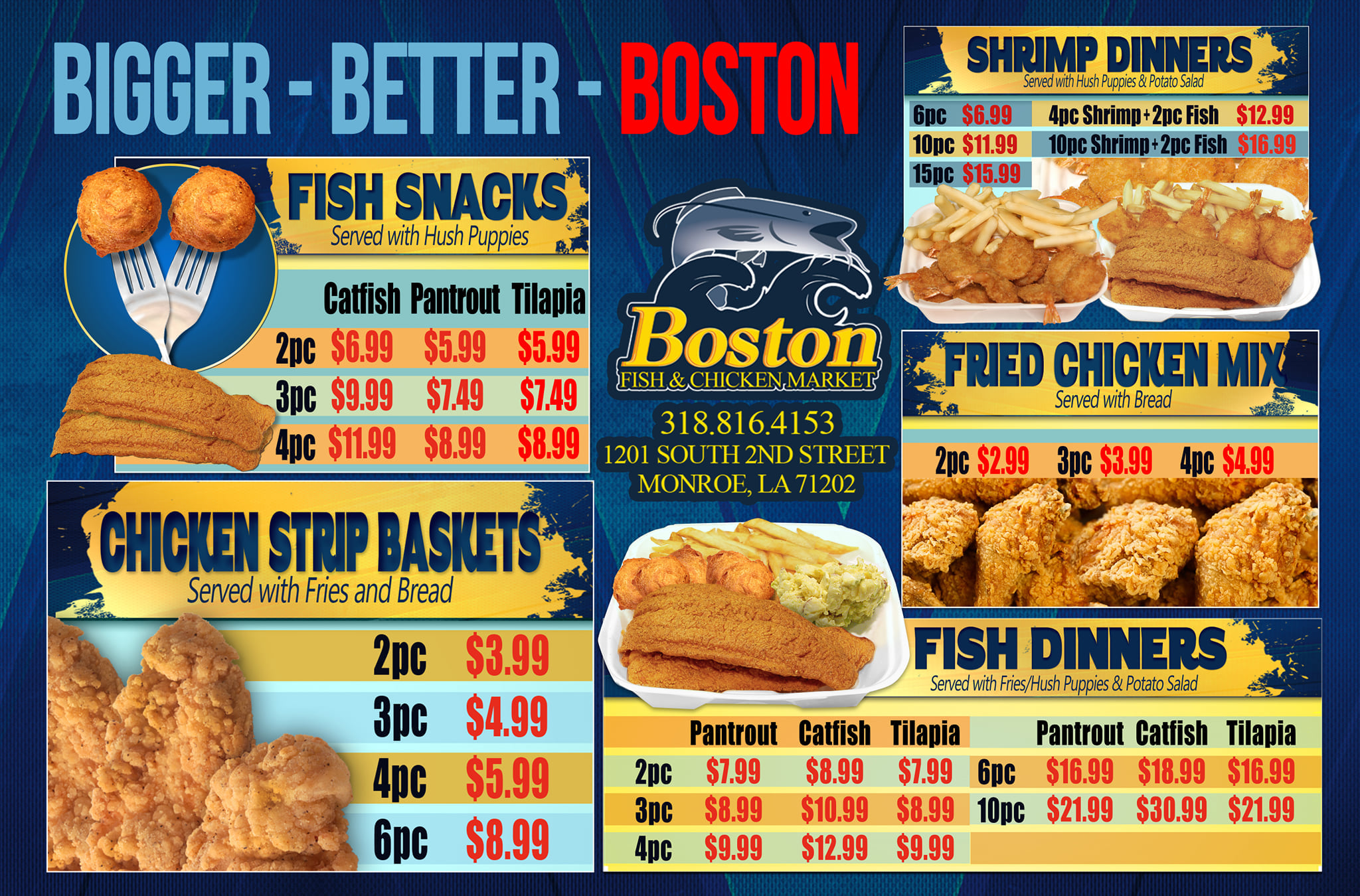 Boston Fish & Chicken Market | Monroe LA