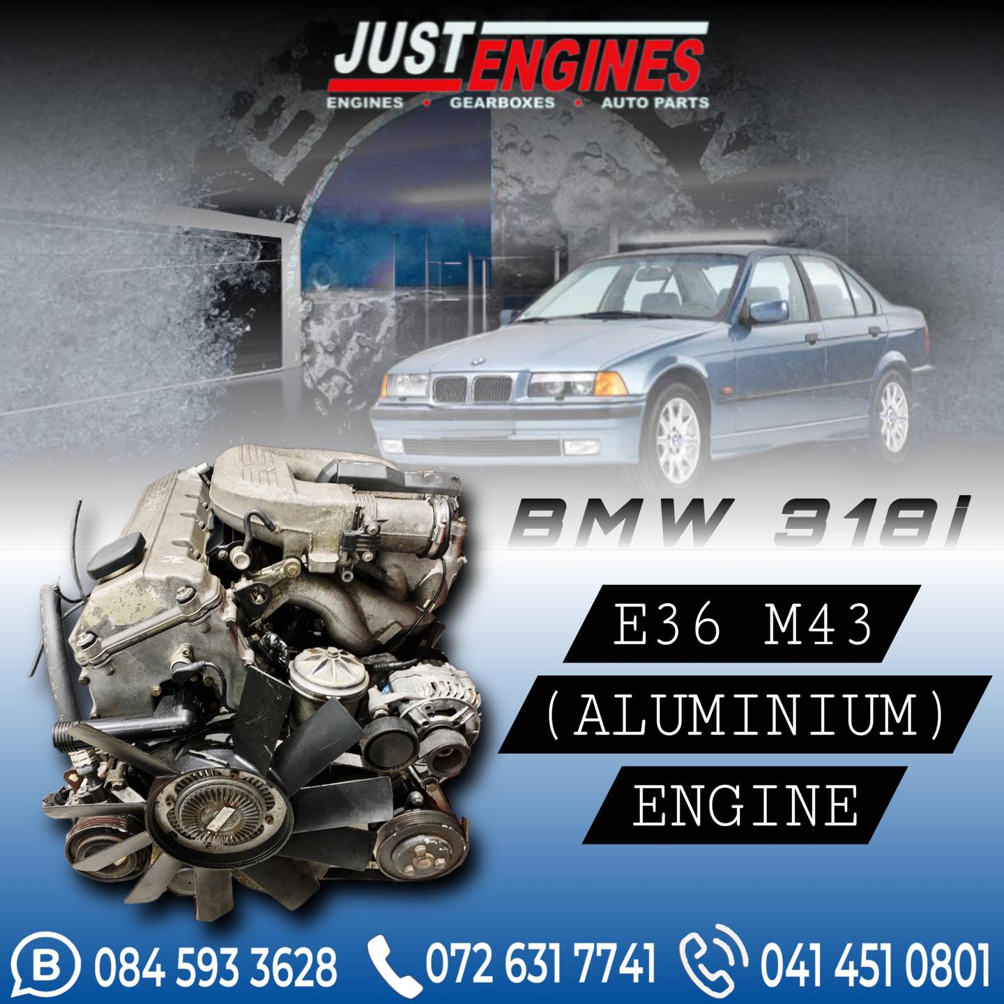 🇩🇪 BMW 318i E36 M43 (ALUMINIUM)... - Just Engines Warehouse