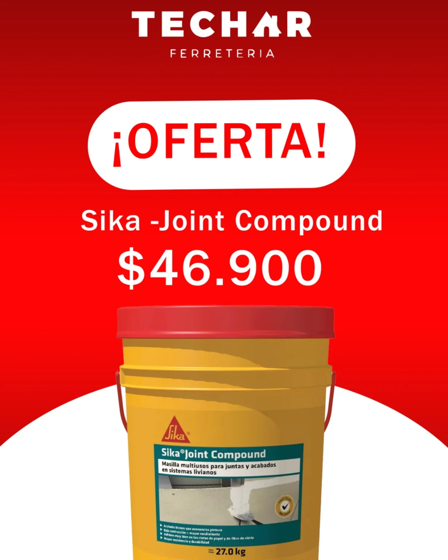 TECHAR - Sika® Joint Compound es un producto monocomponente con base en ...