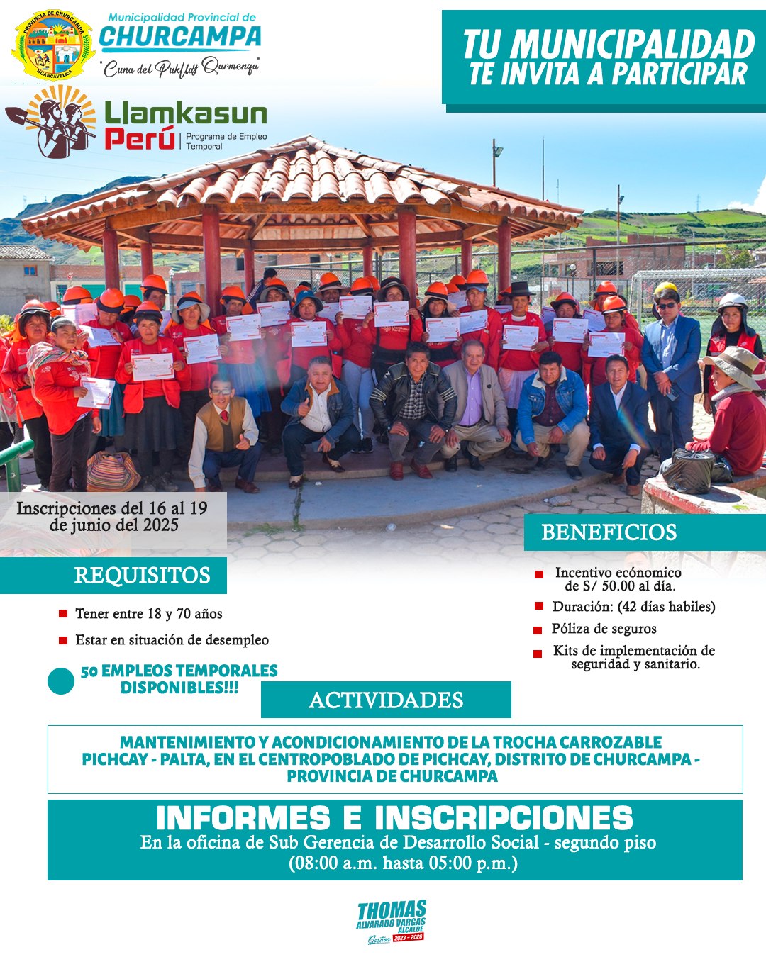 Municipalidad - #thomasalvaradovargas #LlamkasunPerú Actividades de ...