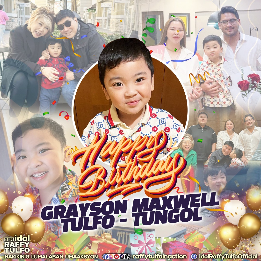 Raffy - Happy birthday sa aking mabait at very loving na apo, Grayson ...