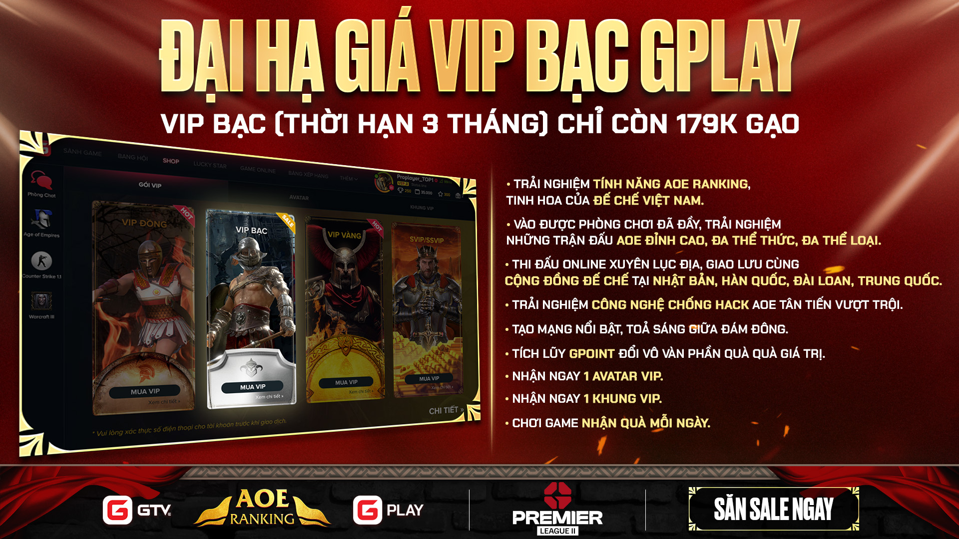 GTV Plus - ĐẠI HẠ GIÁ VIP BẠC GPLAY: CHỈ CÒN 179K GẠO ... | Facebook