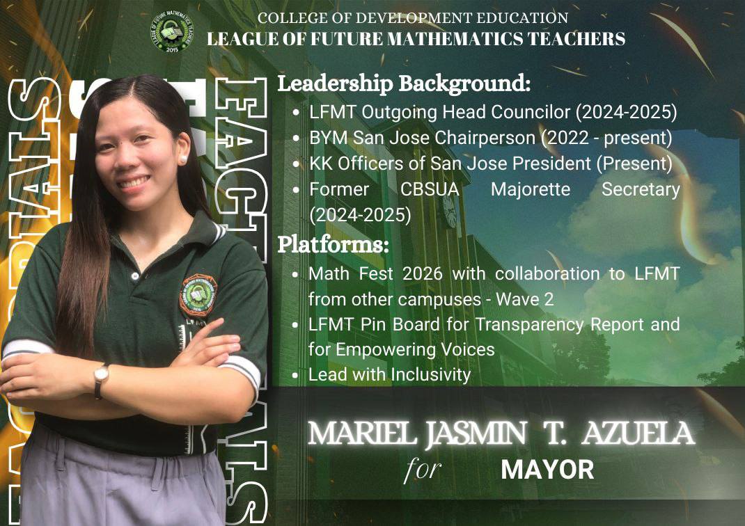 League... - League of Future Mathematics Teachers - CBSUA Pili