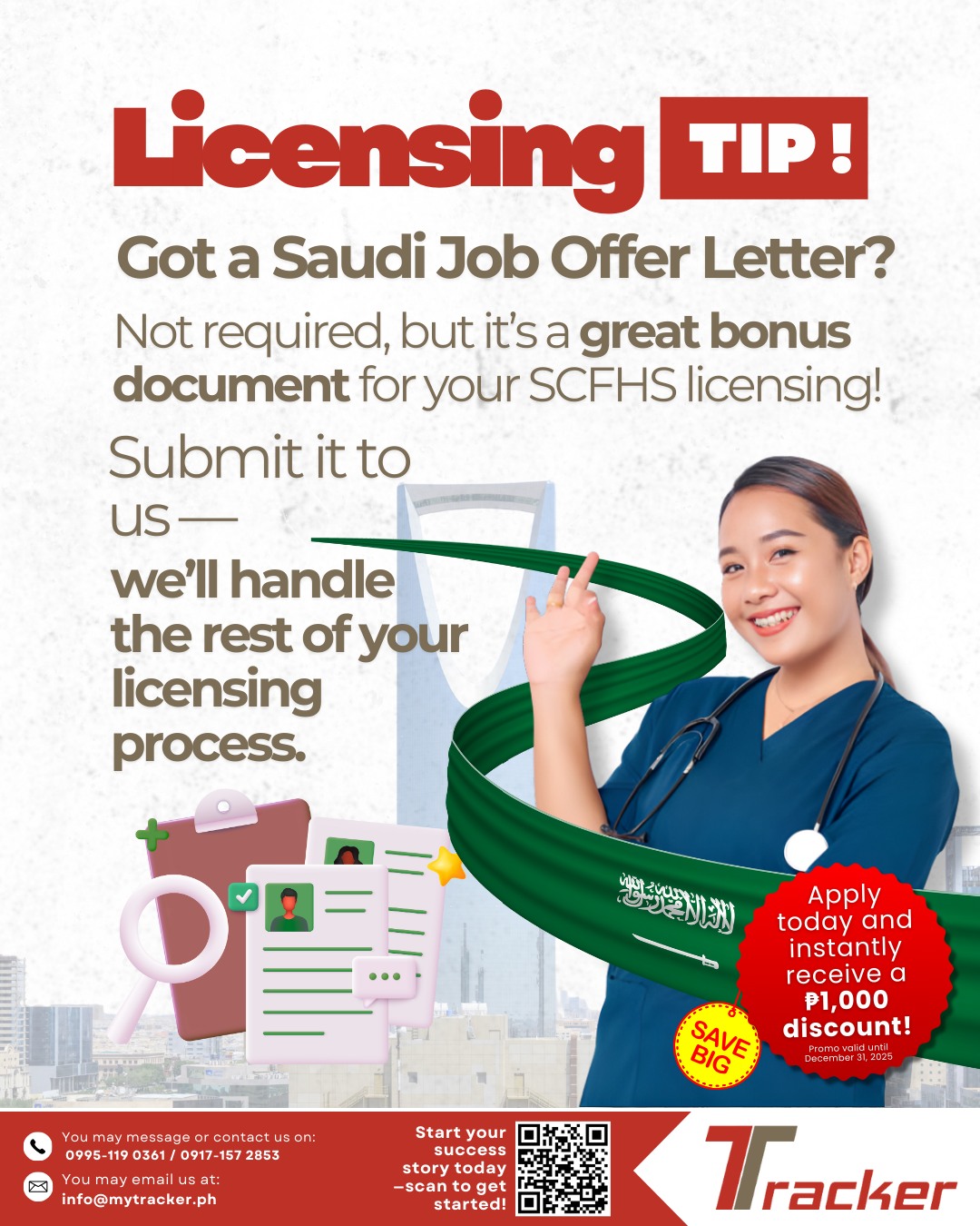 Tracker - LICENSING TIP FOR SAUDI APPLICANTS! 🇸🇦 Got a Saudi Job Offer ...